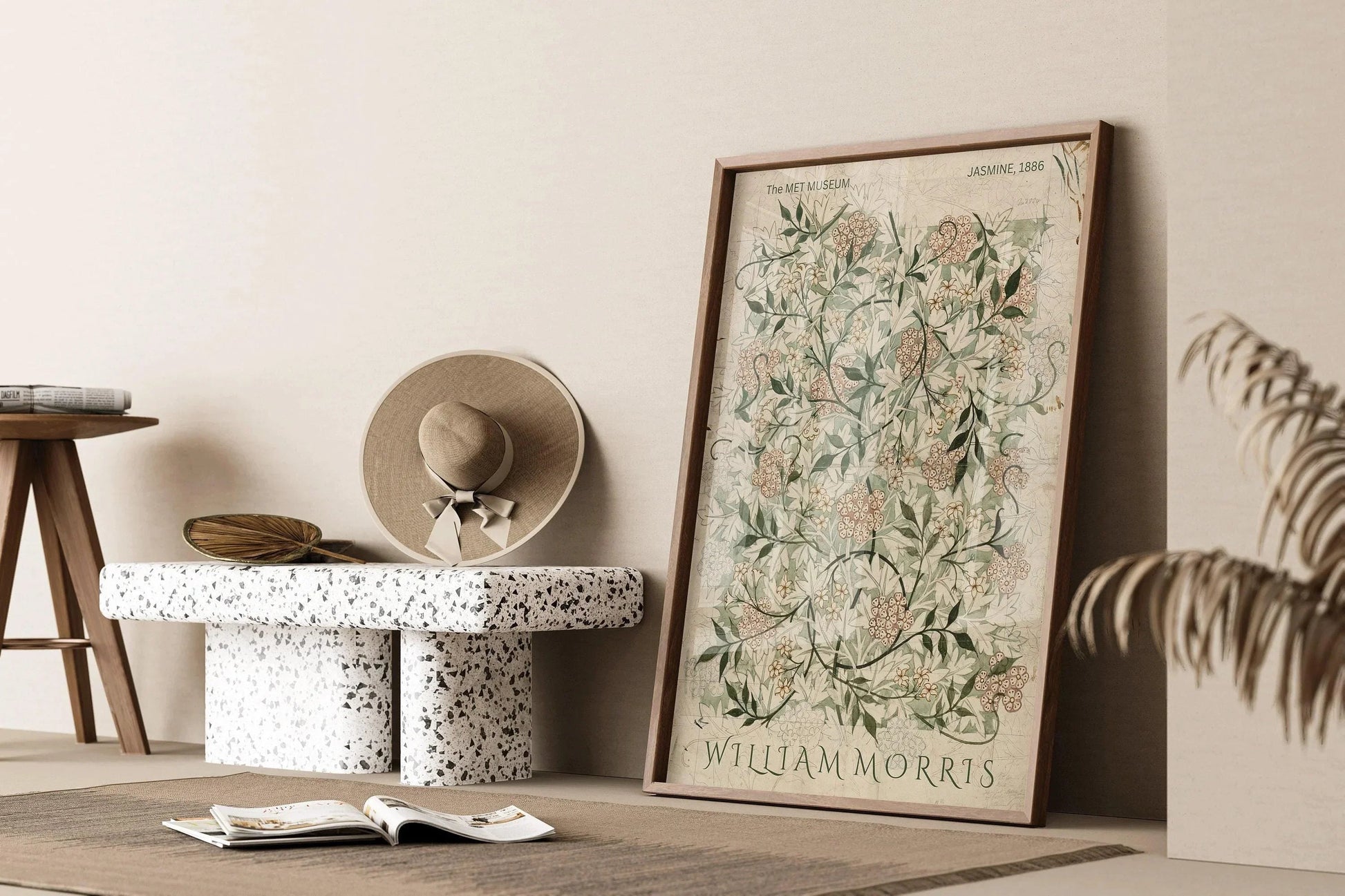 Estampe Jasmine de William Morris : Art botanique vintage, impression giclée de haute qualité