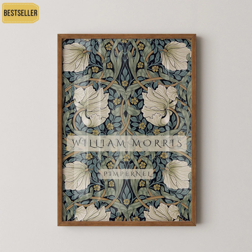 William Morris Pimpernel Art Print: Vintage Botanical Giclee Poster