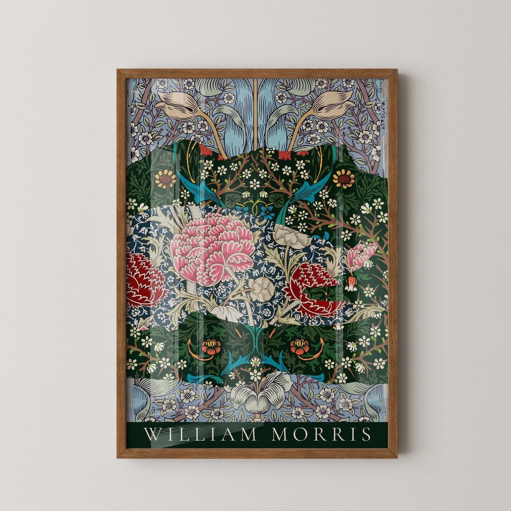 William Morris Poster - 'Strips' PRINT | Vintage Botanical Pattern Poster (available handframed or unframed)