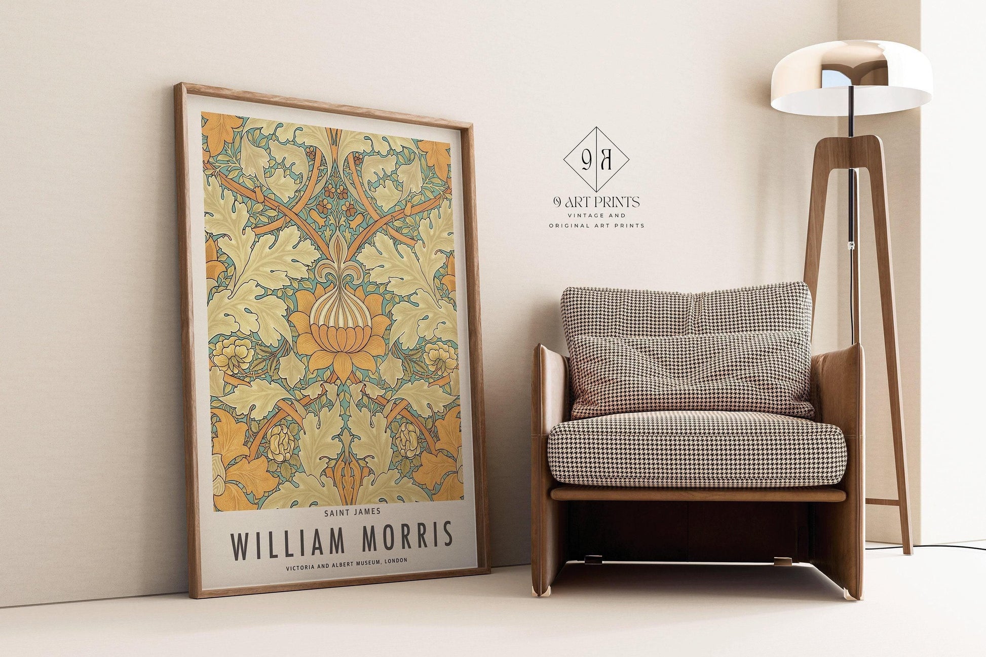 Estampe St. James de William Morris : Affiche d'art botanique vintage