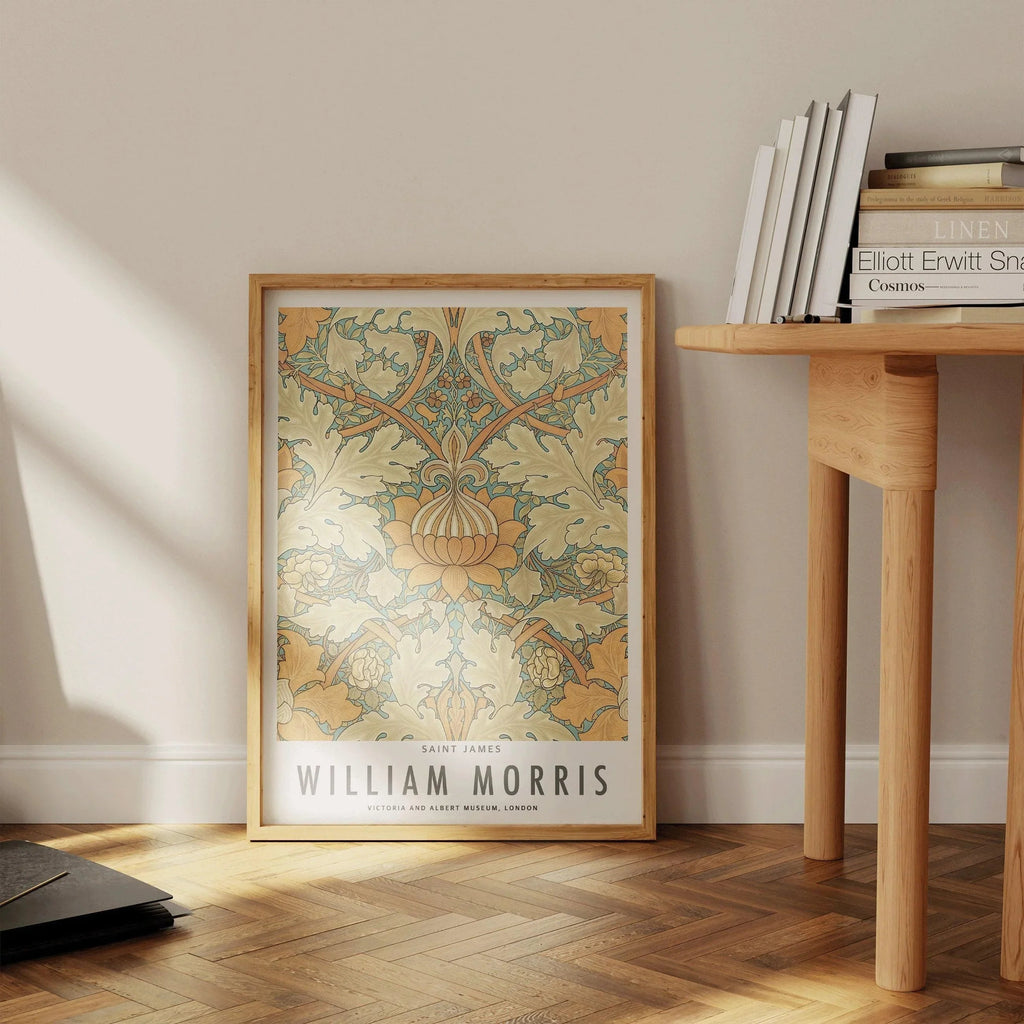 Estampe St. James de William Morris : Affiche d'art botanique vintage