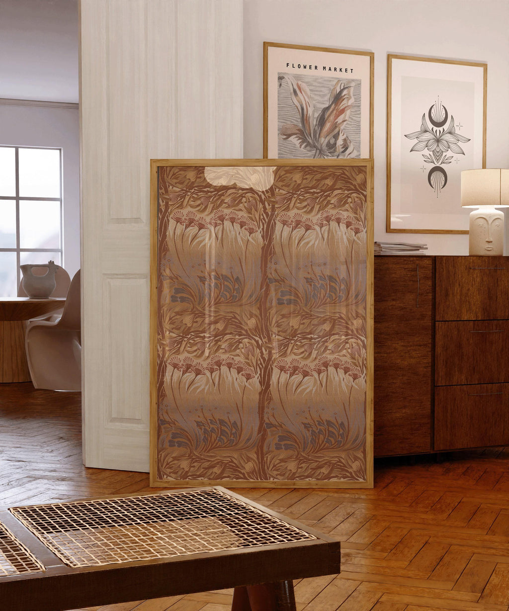 William Morris 'The Fig Tree' Print: Vintage Brown Pattern, Giclee Art