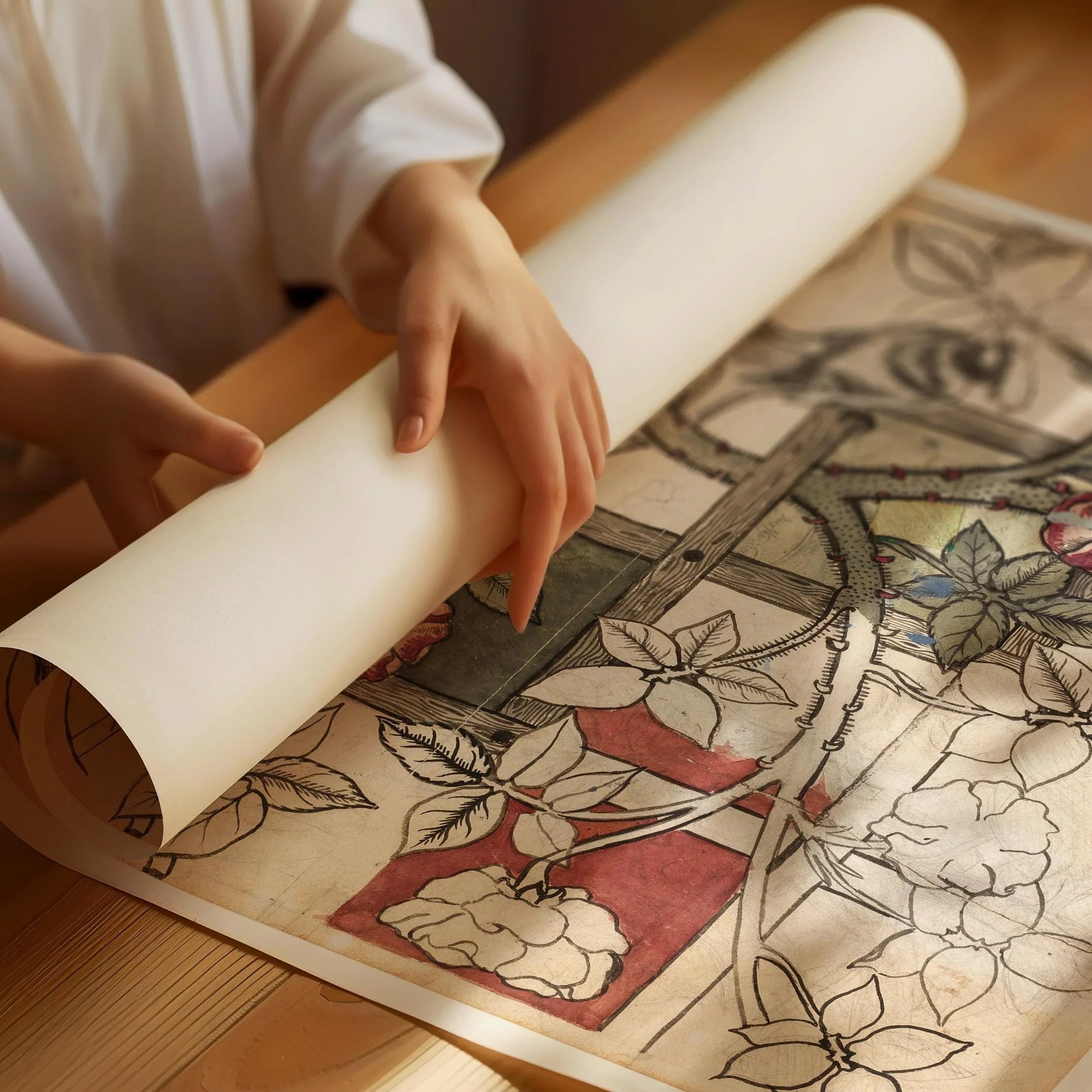 William Morris Trellis Print: Vintage Botanical Floral Art