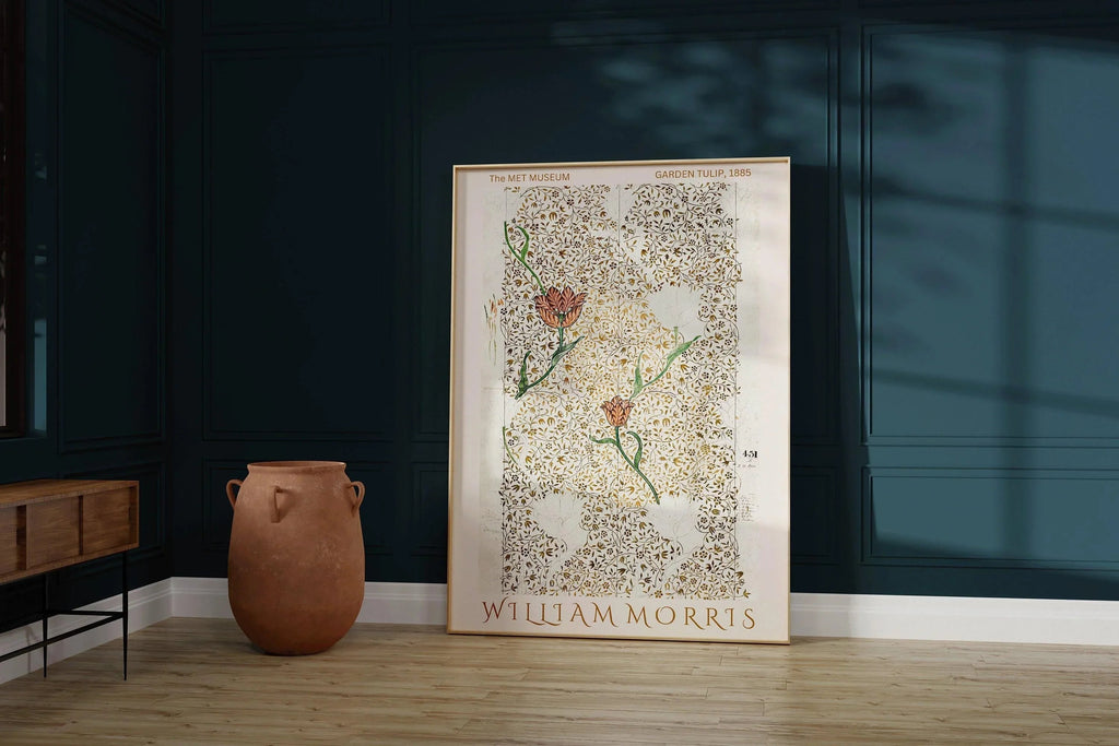 Estampe de tulipes de William Morris : Art botanique vintage, impression giclée d'art