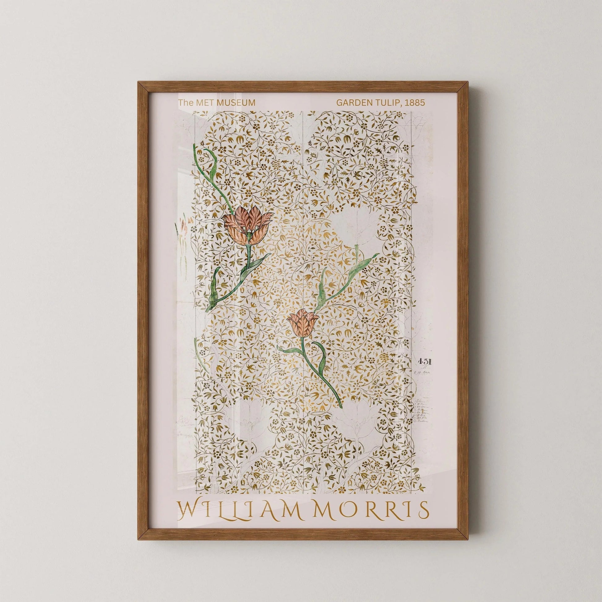 Estampe de tulipes de William Morris : Art botanique vintage, impression giclée d'art