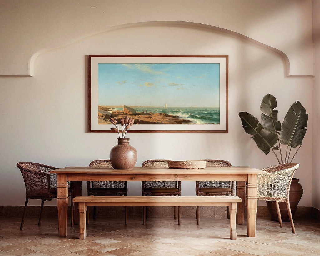 William Stanley Haseltine - Narragansett Bay | Wide Panoramic Seascape Art (available handframed or unframed) 2x1