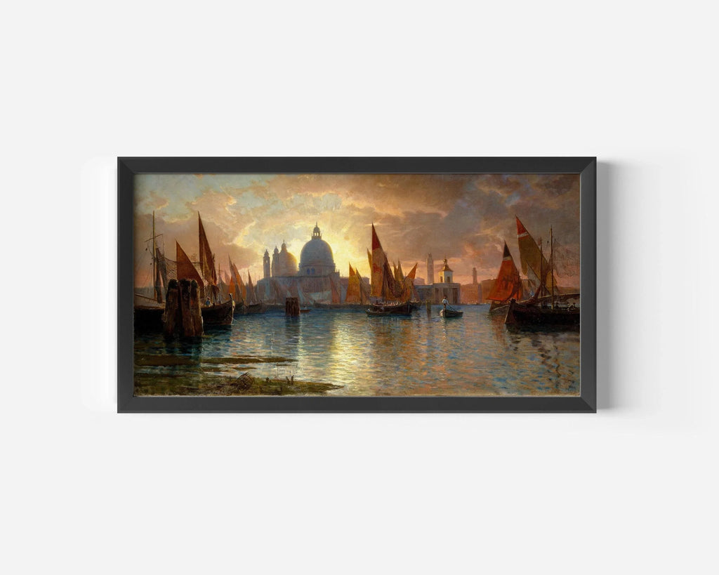William Stanley Haseltine : Santa Maria della Salute Sunset Seascape Art Print (2x1)