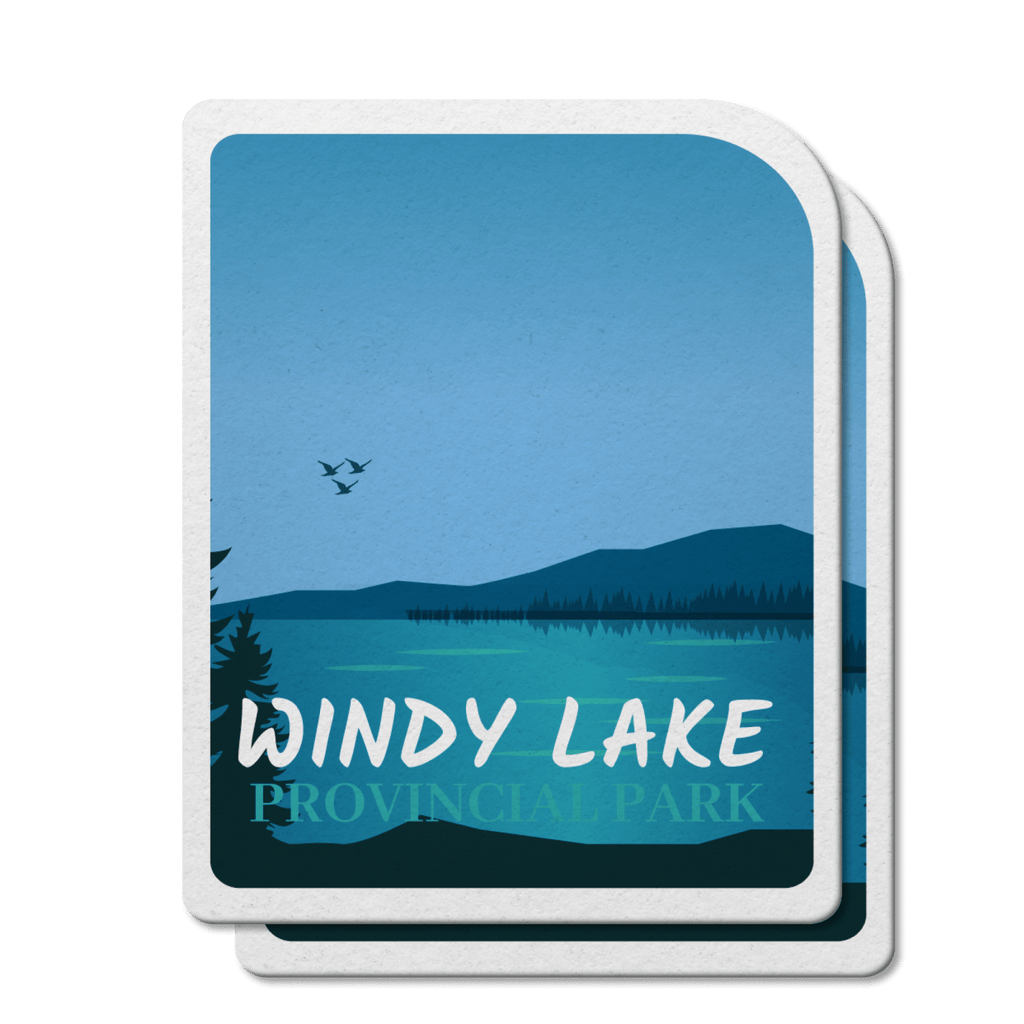 Autocollant en vinyle imperméable du parc provincial Windy Lake, Ontario 