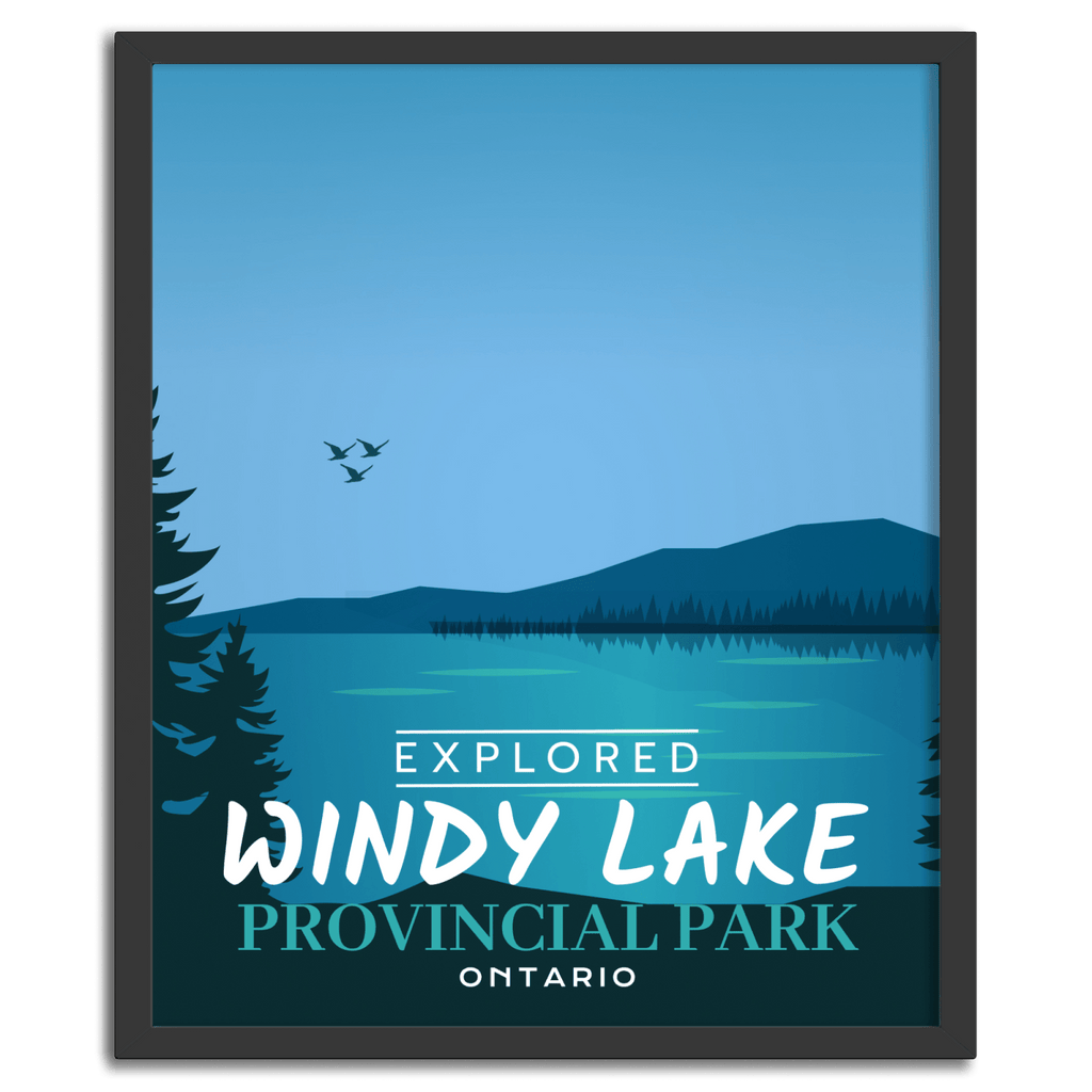 Affiche « Explorée » du parc provincial de Windy Lake