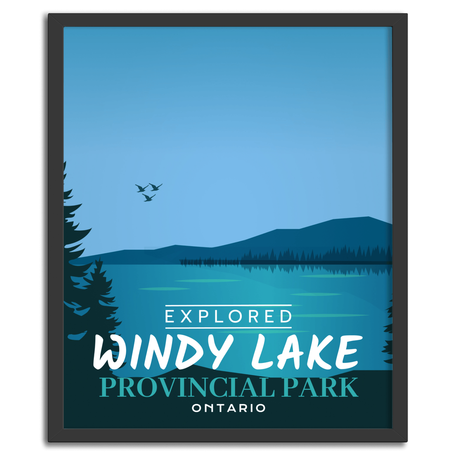 Affiche « Explorée » du parc provincial de Windy Lake