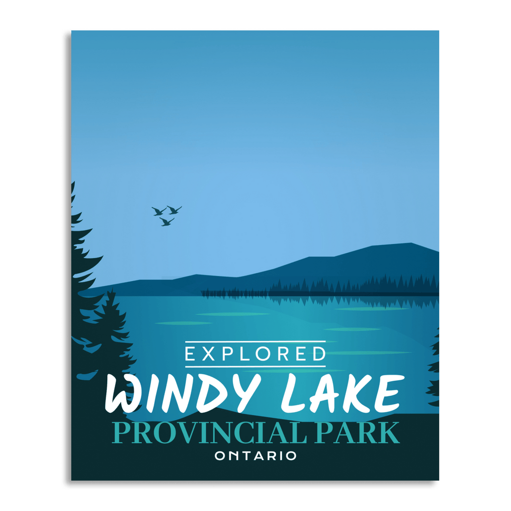 Affiche « Explorée » du parc provincial de Windy Lake