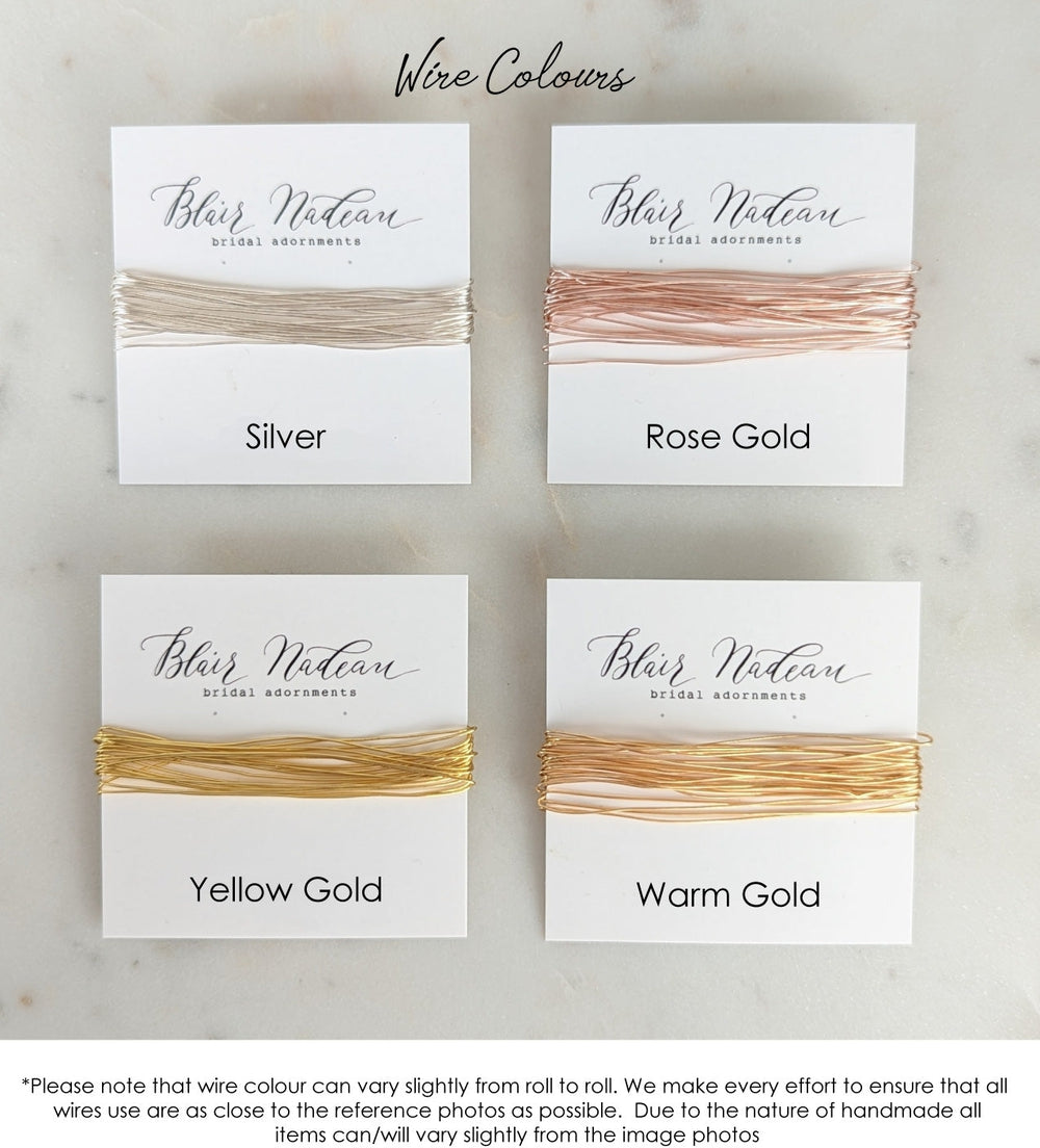 FARRAH Silk Flower Bridal Crown