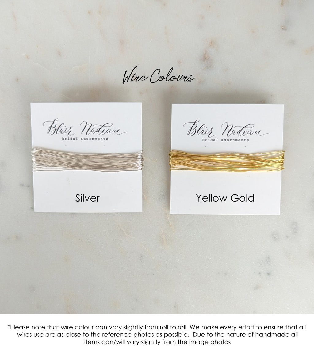 Peigne à cheveux de mariée en perles de cristal KATYA