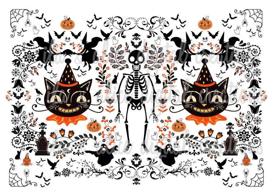 Halloween Folk Art Postcards