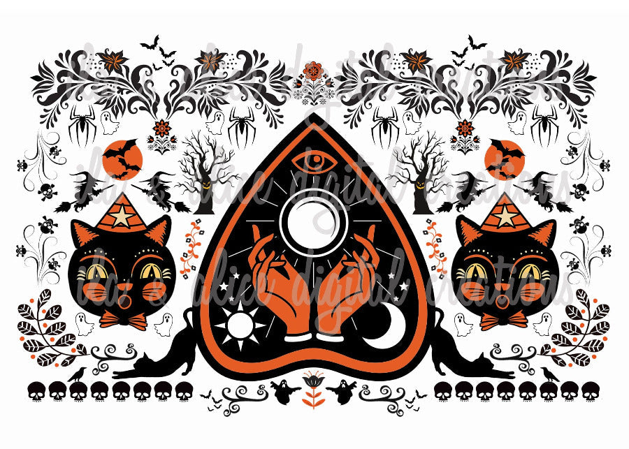 Cartes postales d'art populaire d'Halloween