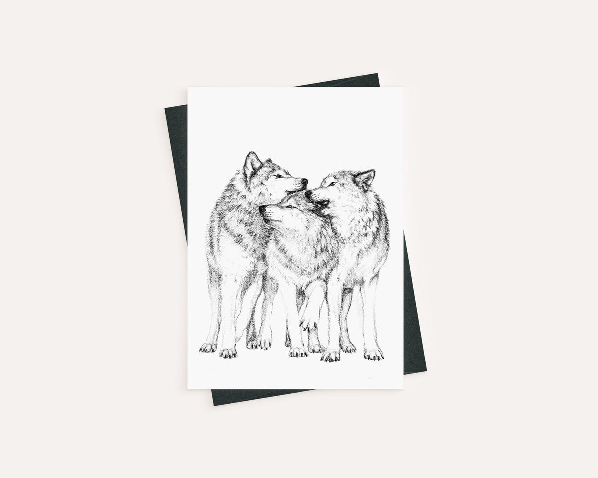 Wolf Pack - Greeting Card