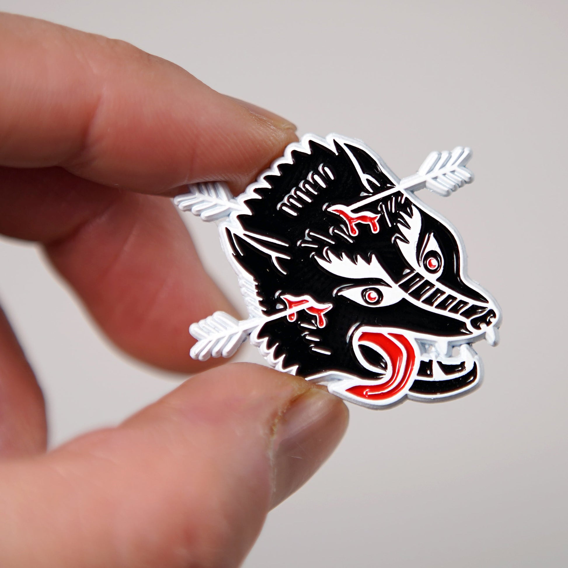 Wolf Enamel Pin