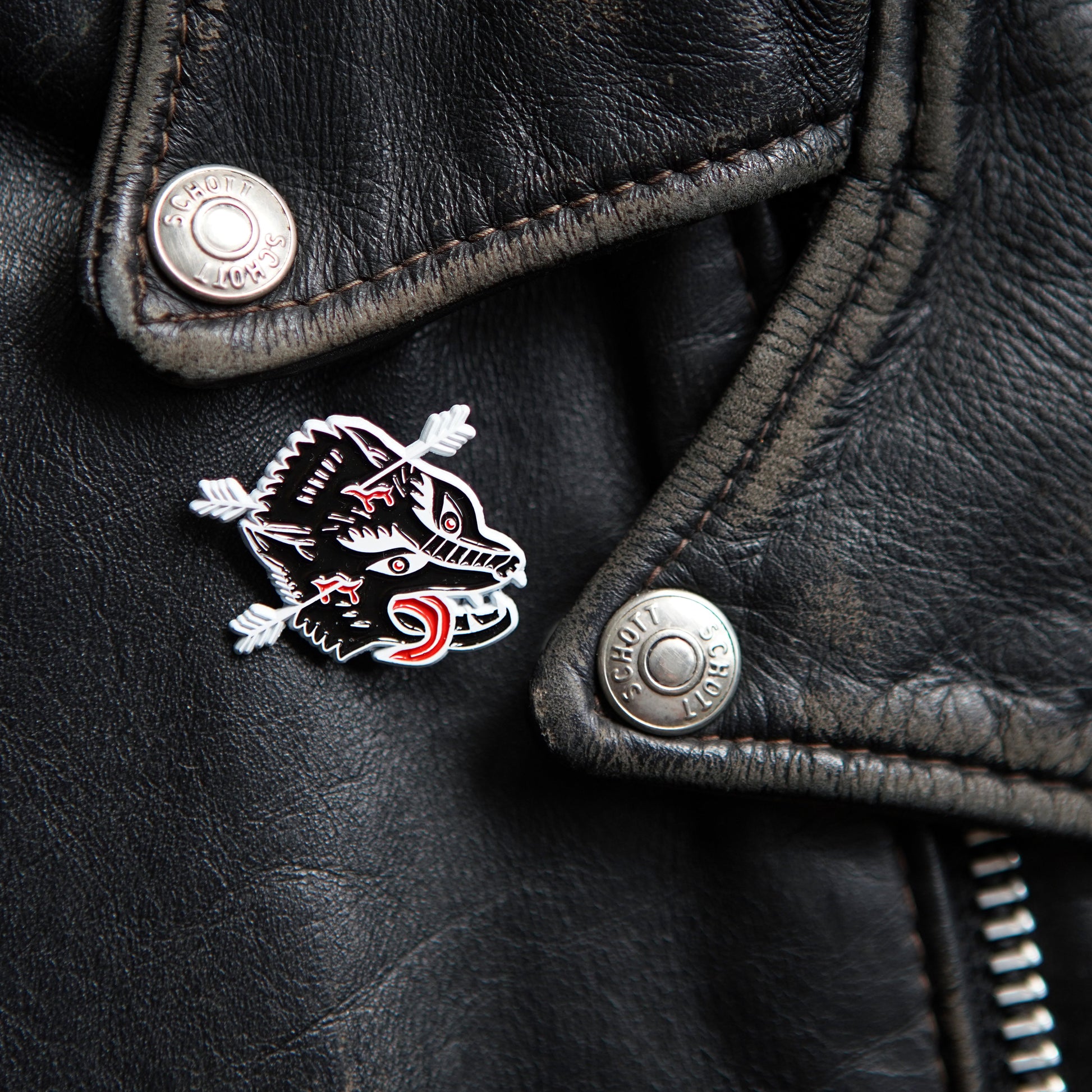 Wolf Enamel Pin
