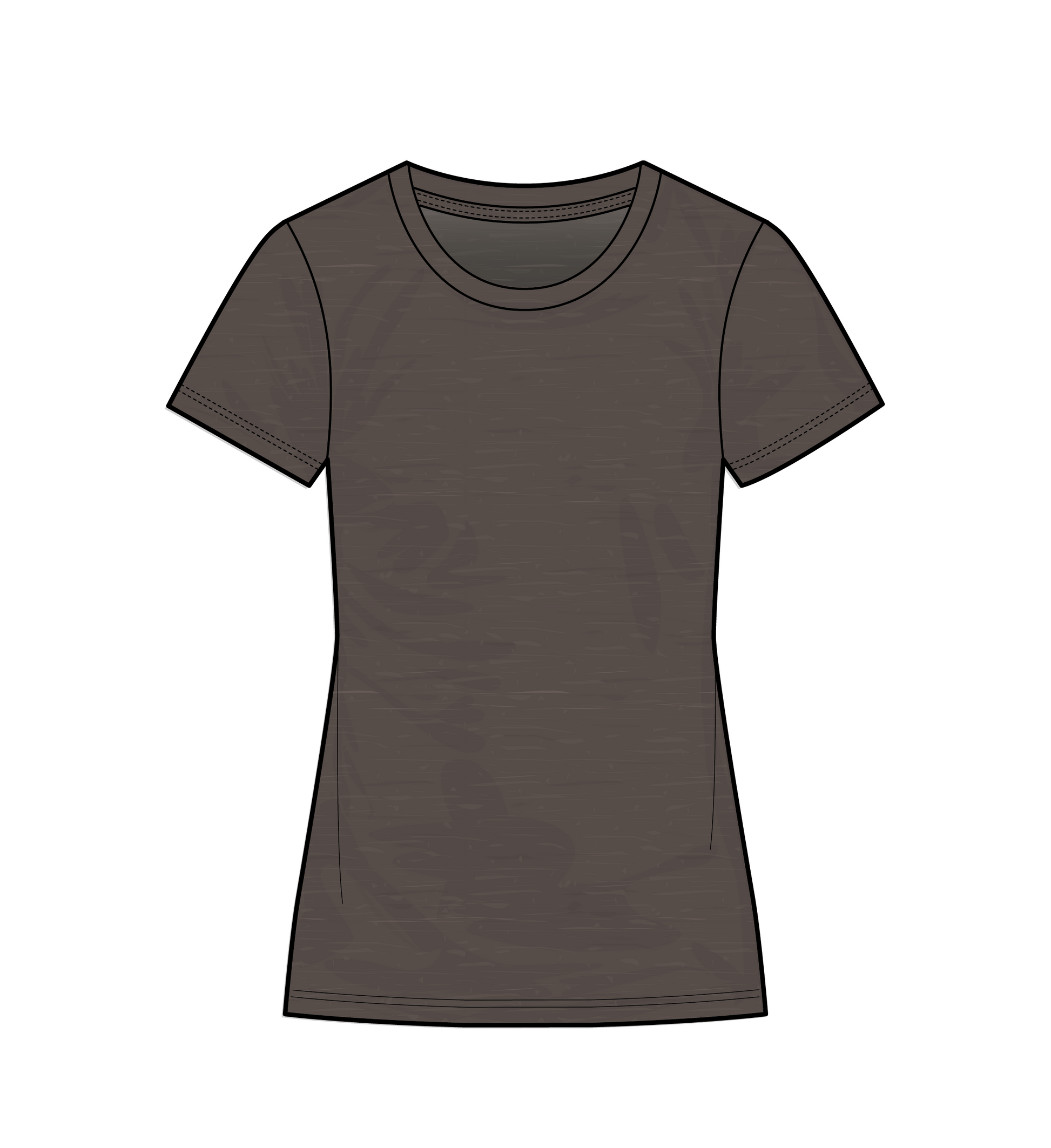 T-shirt ras du cou mélangé pour femme