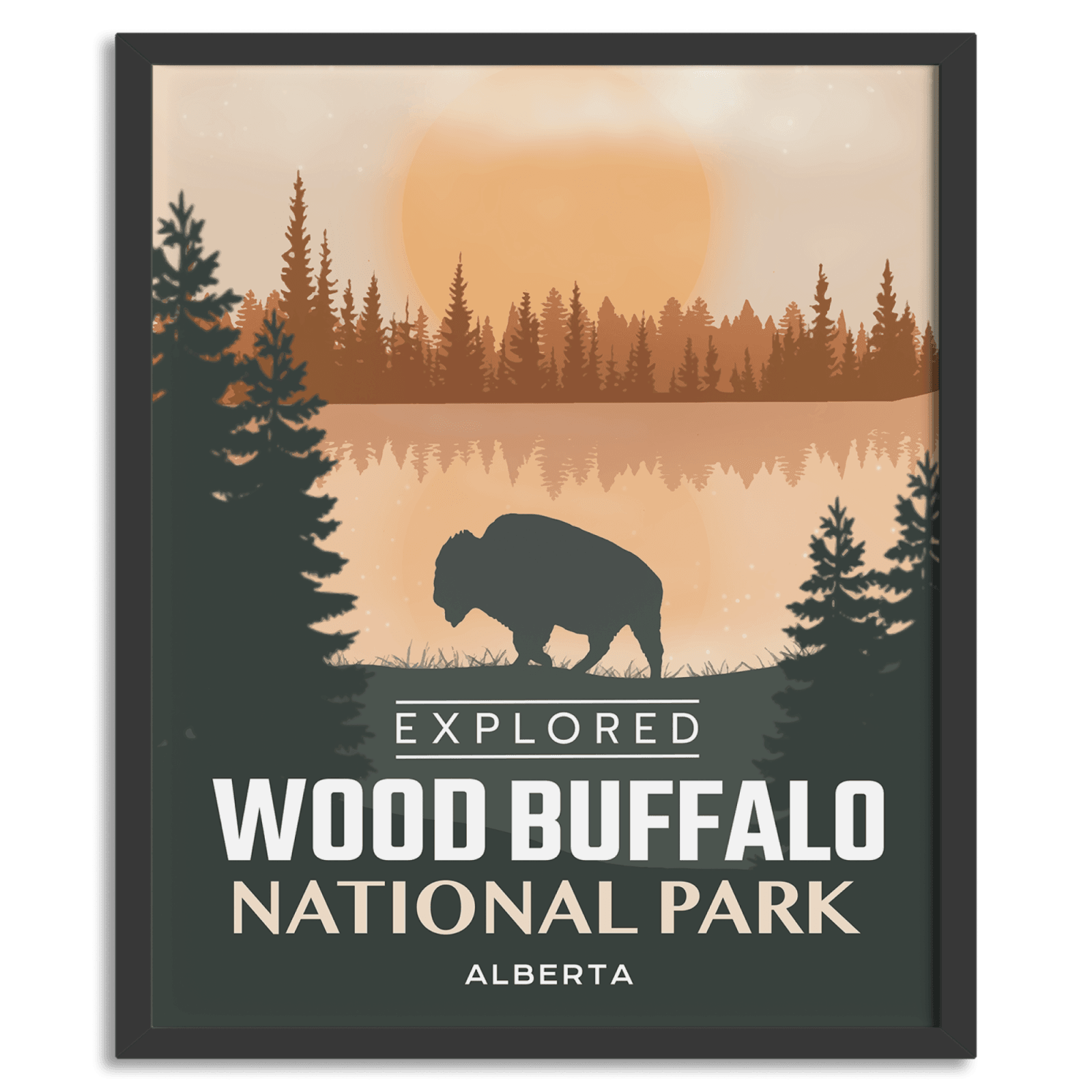 Affiche « Explorée » du parc national Wood Buffalo