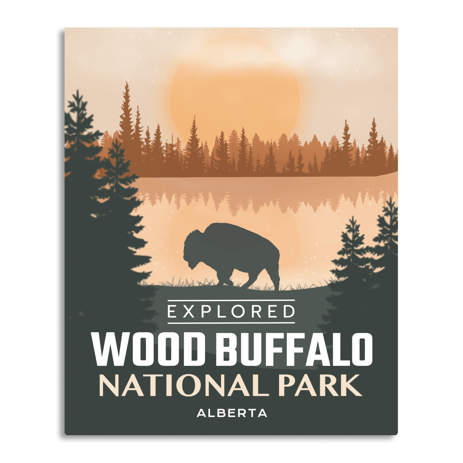 Affiche « Explorée » du parc national Wood Buffalo