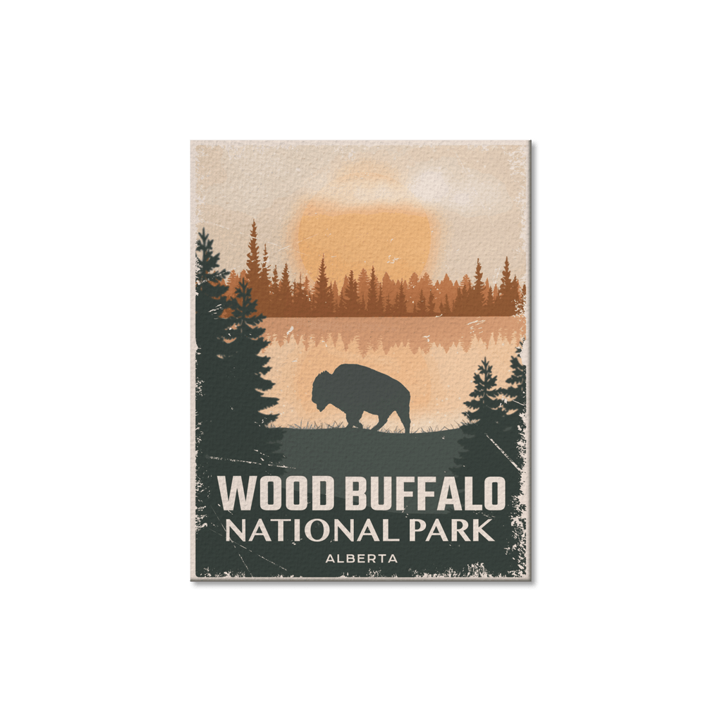 Carte postale du parc national Wood Buffalo du Canada