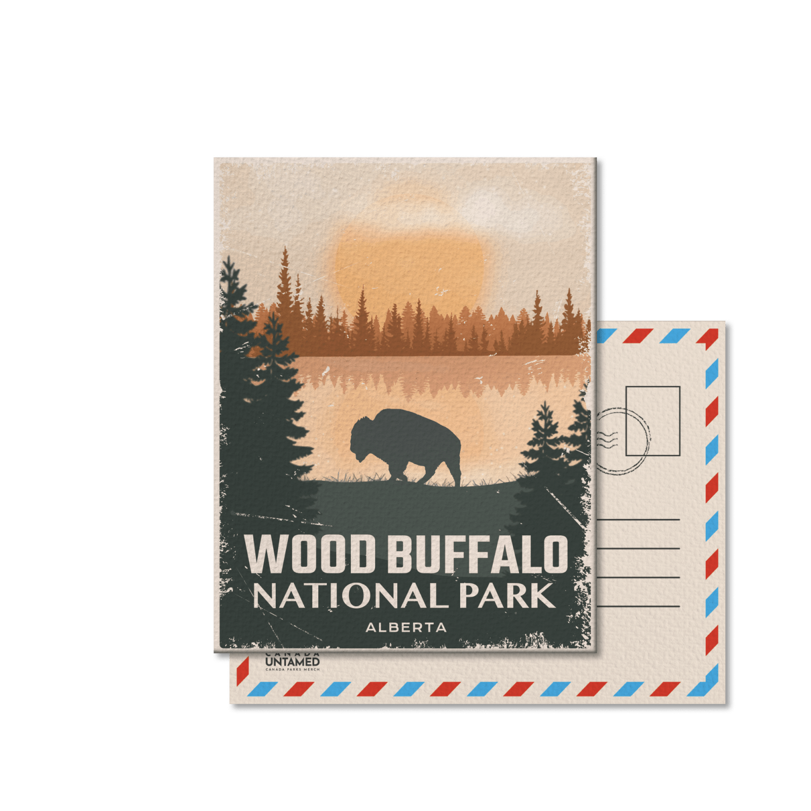 Carte postale du parc national Wood Buffalo du Canada