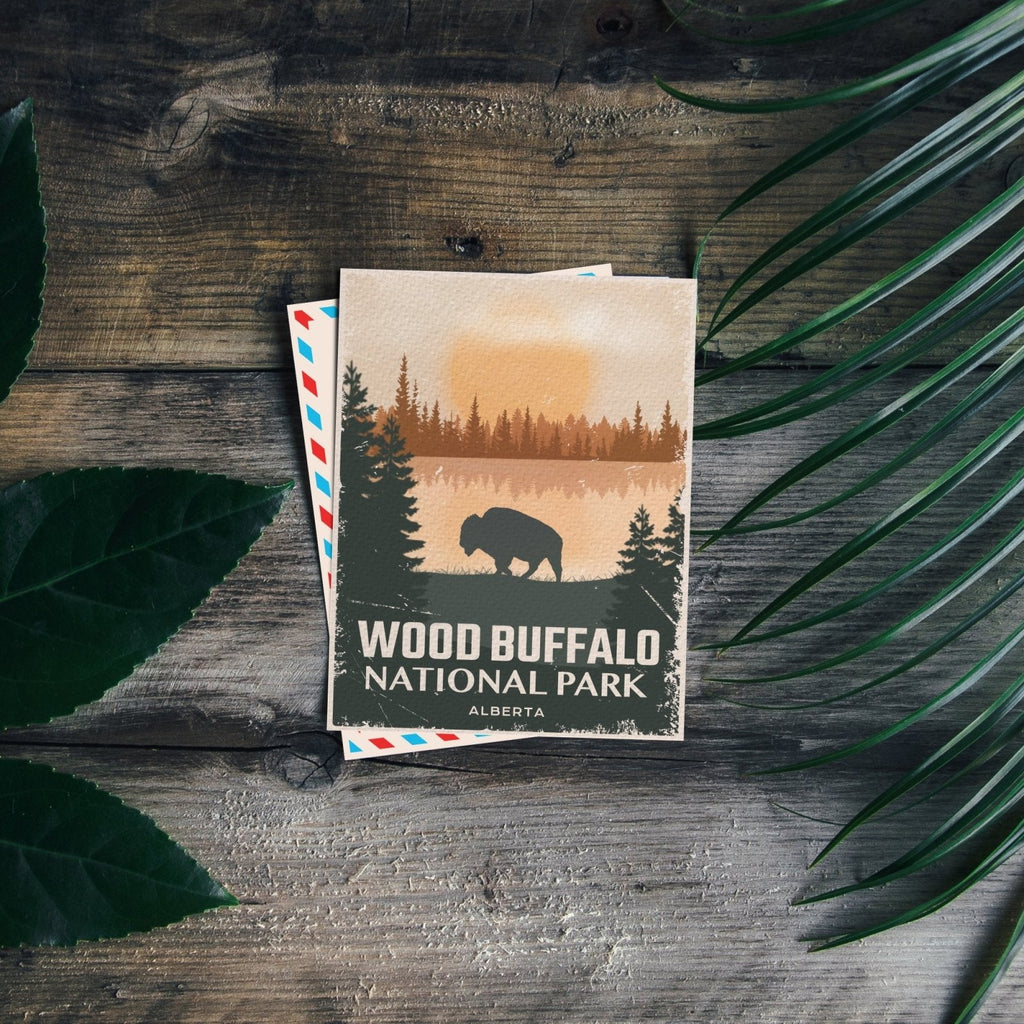 Carte postale du parc national Wood Buffalo du Canada