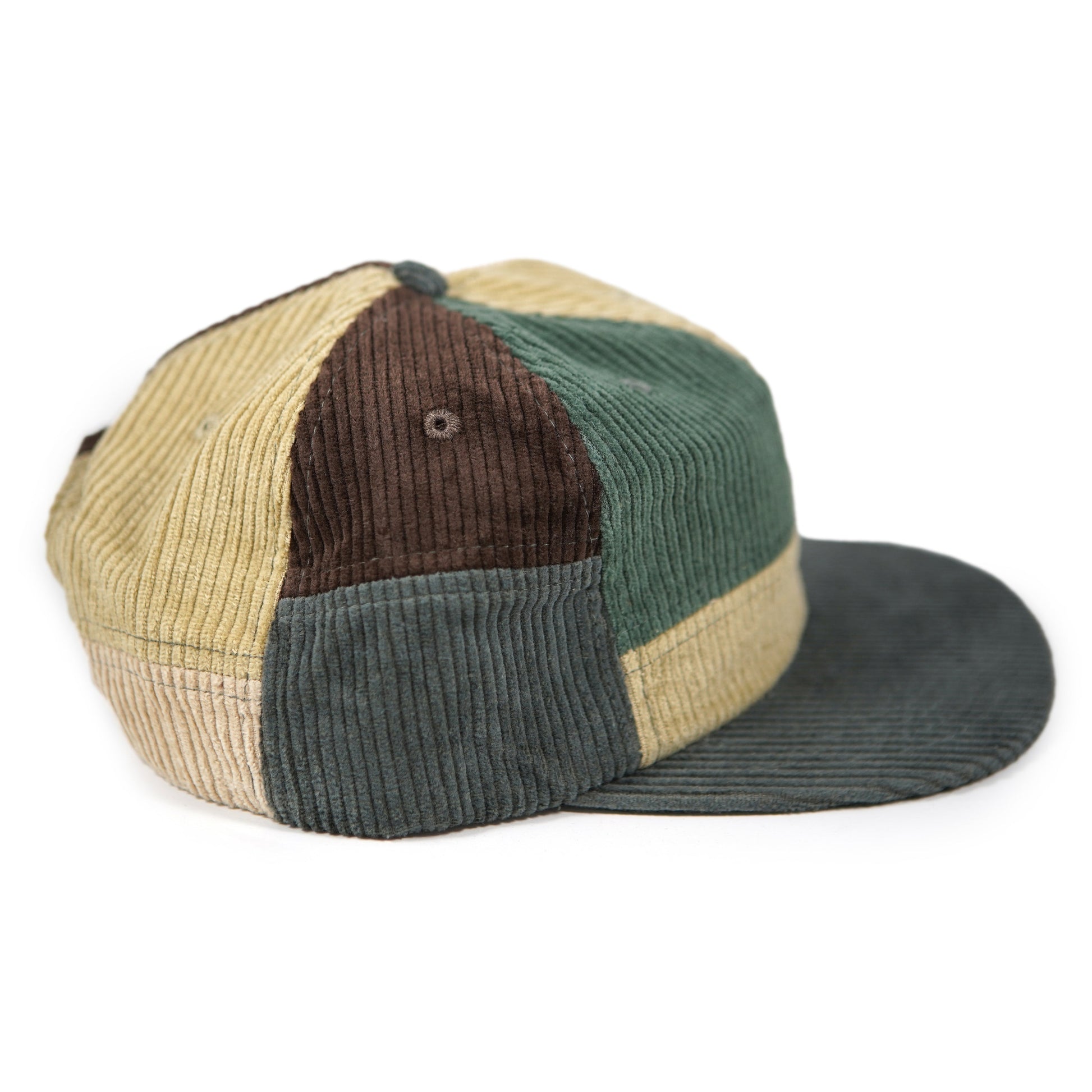 Chapeau patchwork en velours côtelé