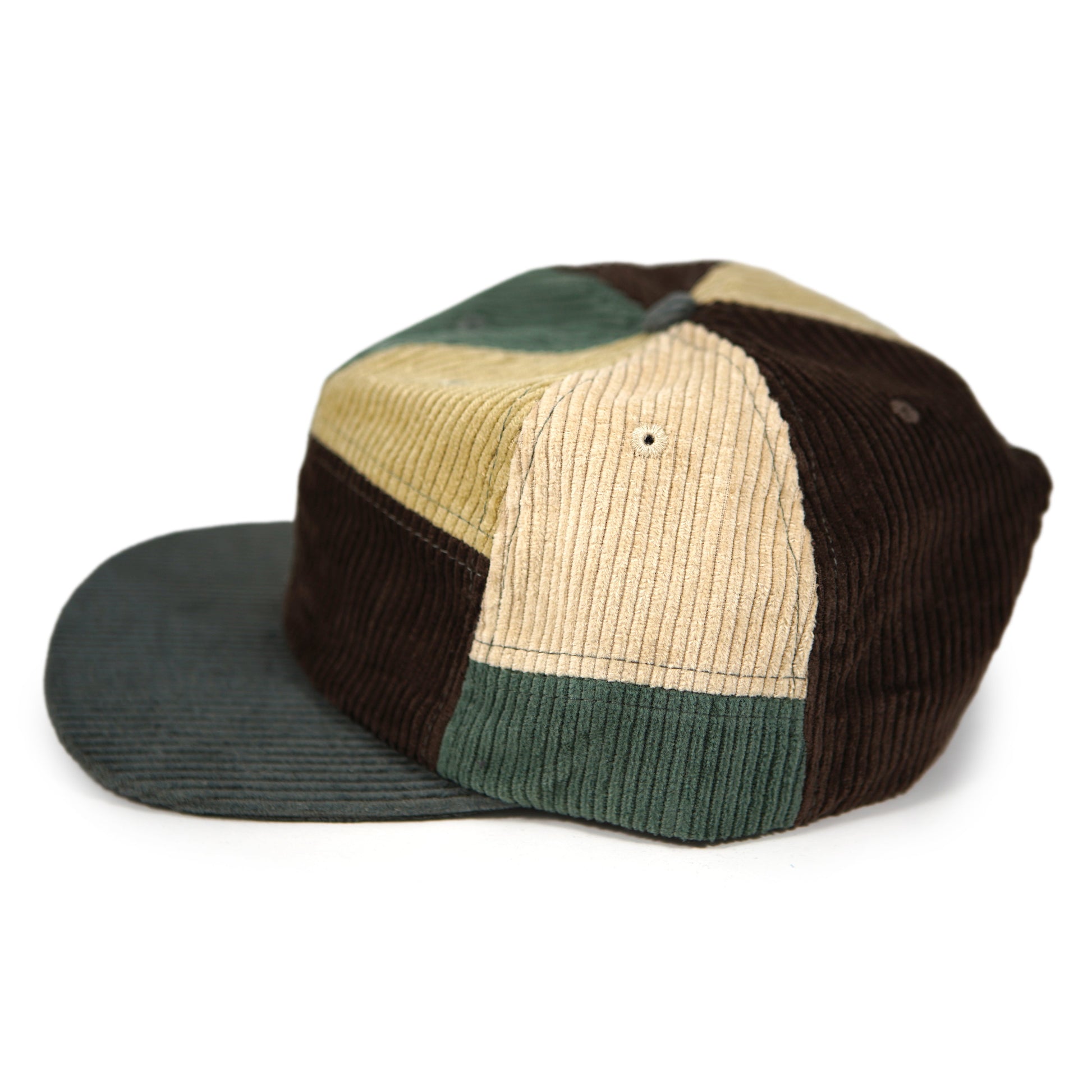 Chapeau patchwork en velours côtelé