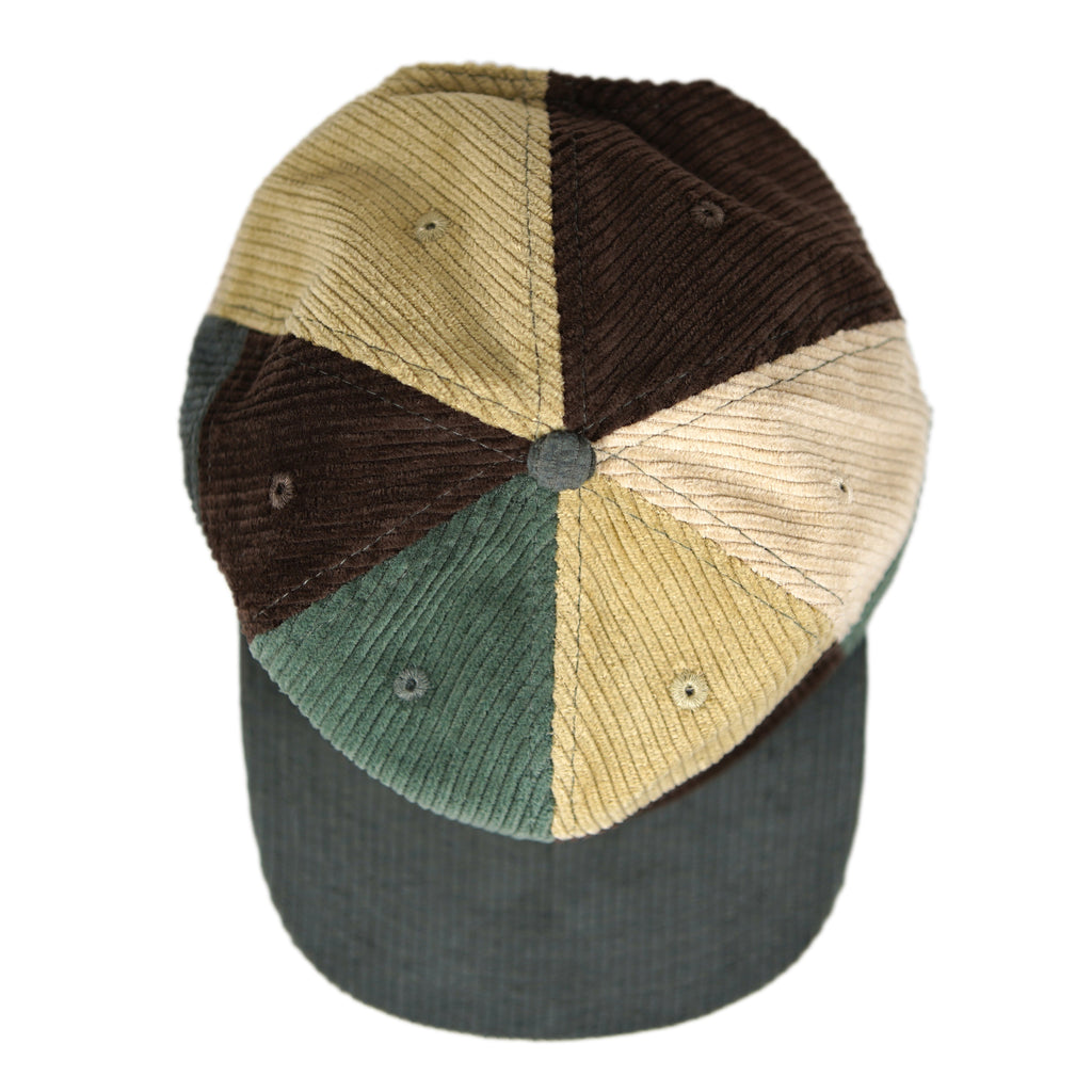 Chapeau patchwork en velours côtelé