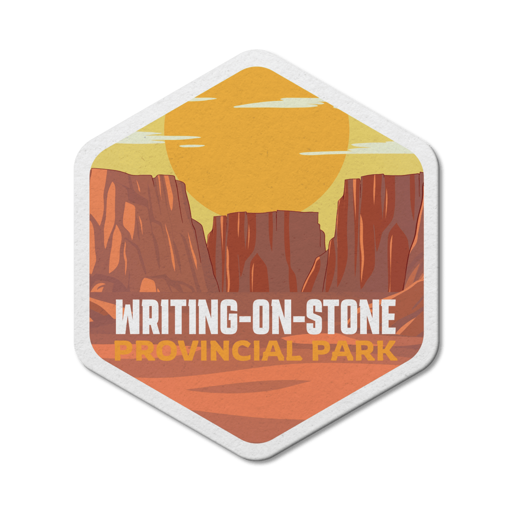 Writing-on-Stone Alberta Provincial Park Waterproof Vinyl Sticker, Canada Parks