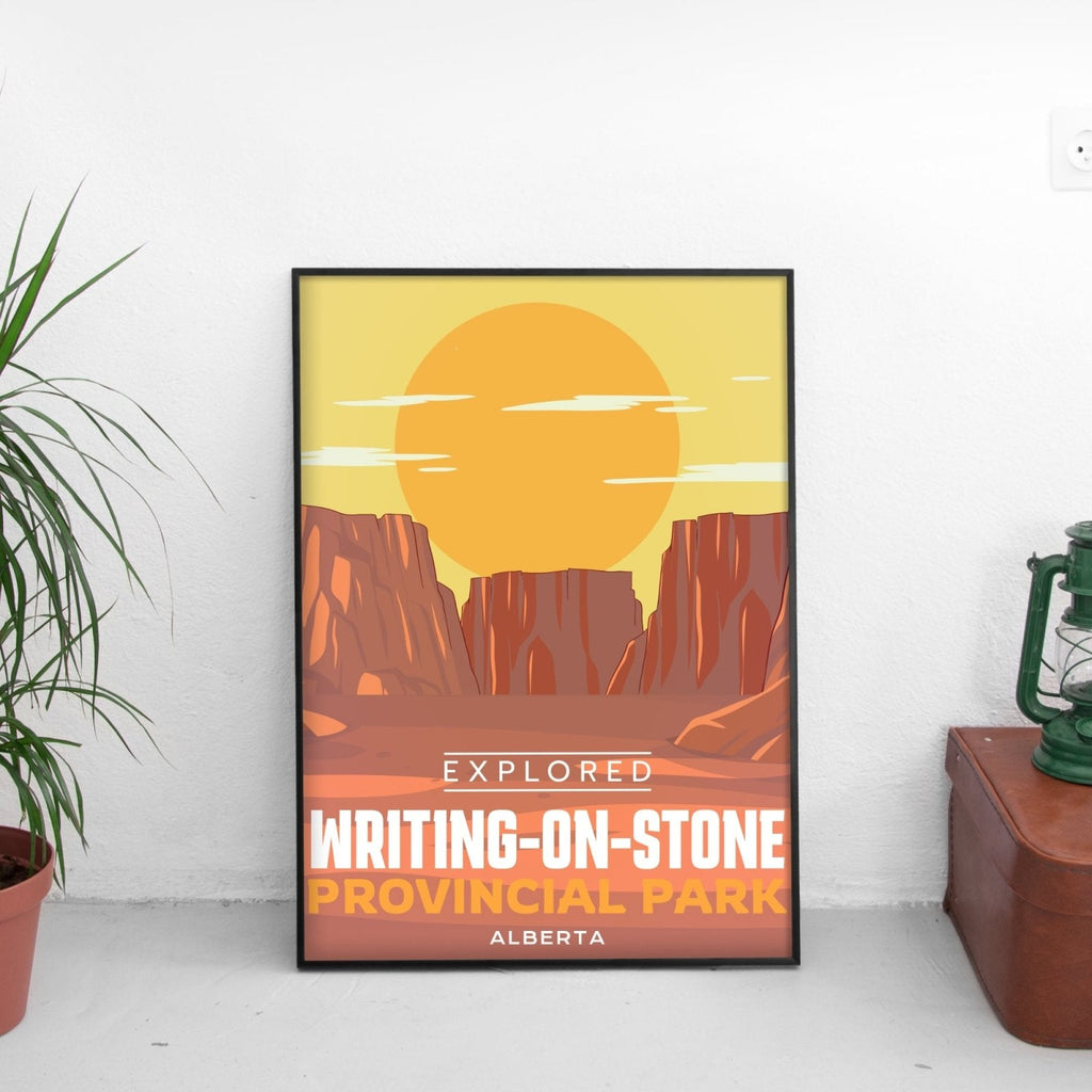 Writing-on-Stone Provincial Park 'Explored' Poster, Canada Parks