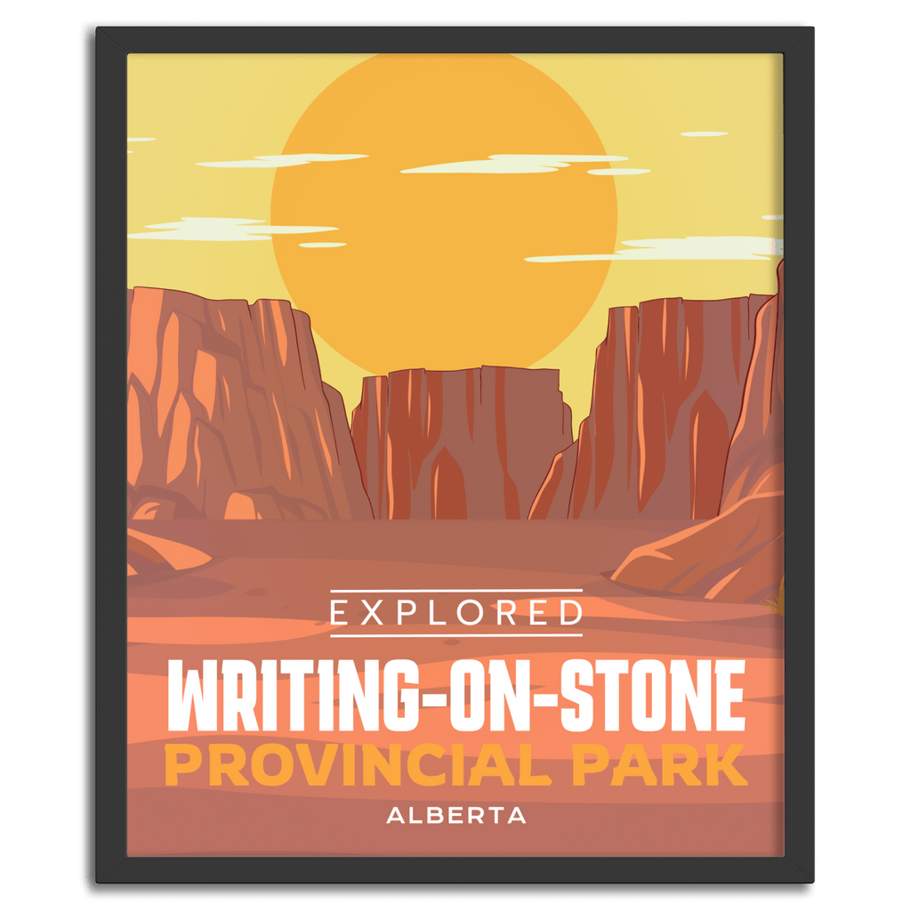 Writing-on-Stone Provincial Park 'Explored' Poster, Canada Parks