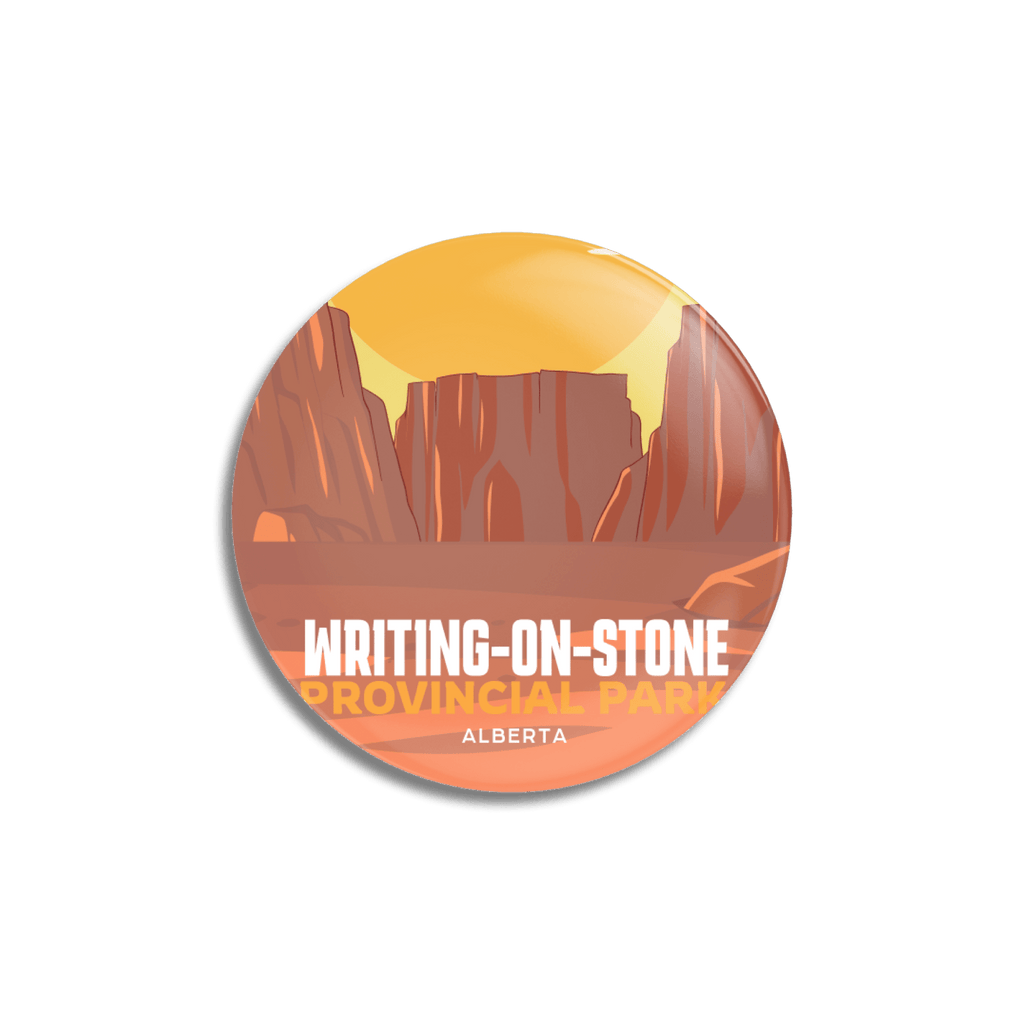 Writing-on-Stone Provincial Park of Alberta Pinback Button, Canada Parks