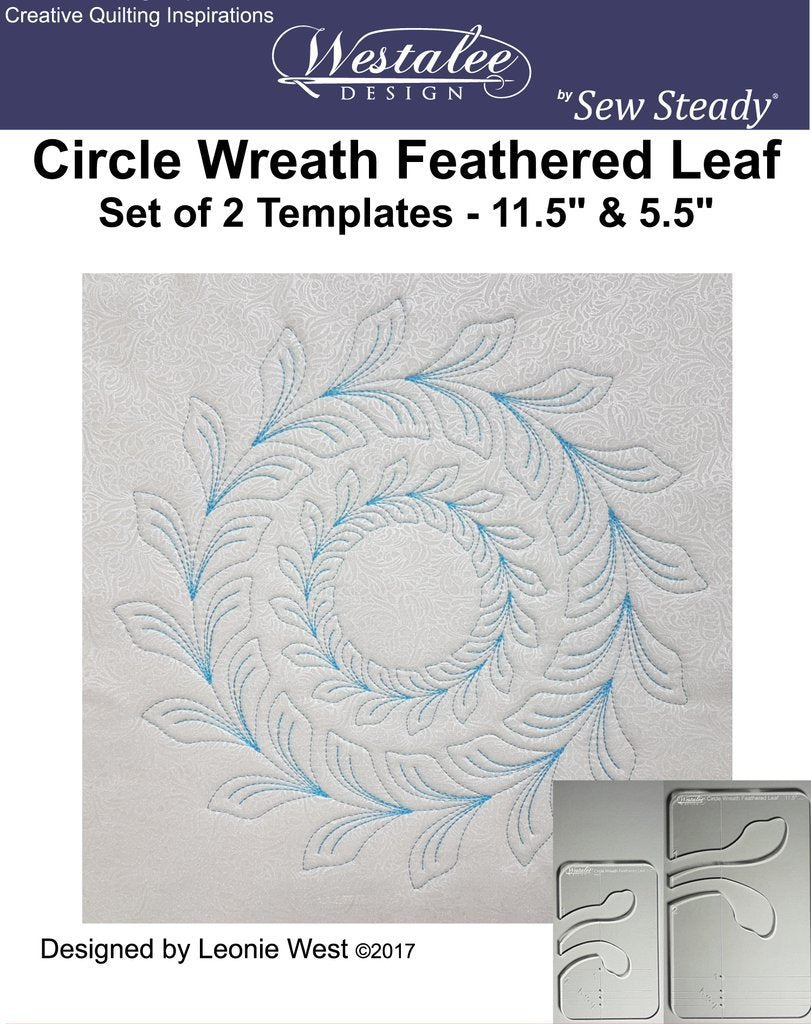 Westalee par Sew Steady - Ensemble de 2 modèles de couronnes circulaires à plumes et feuilles