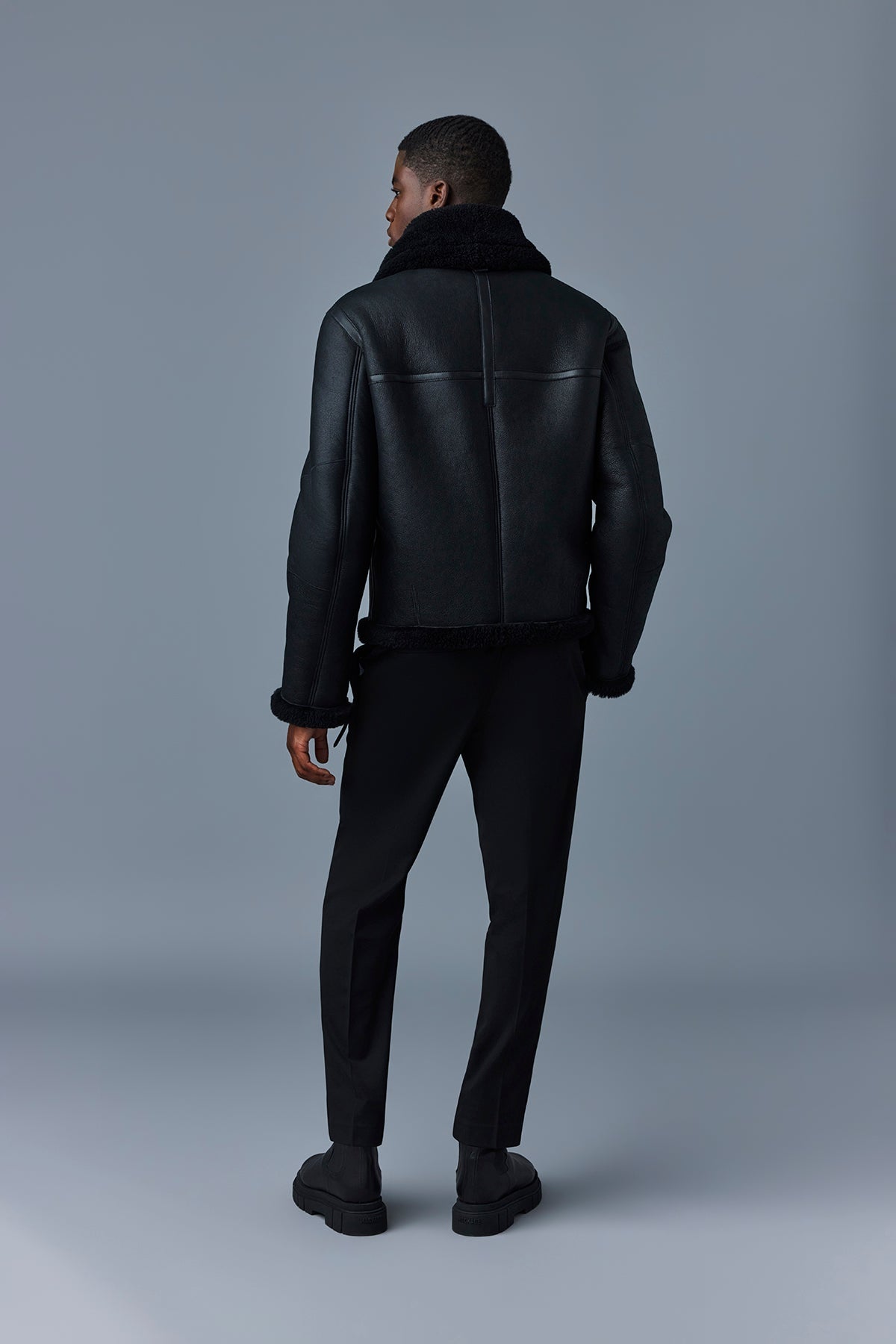 KRISTIAN Sheepskin jacket with spread collar