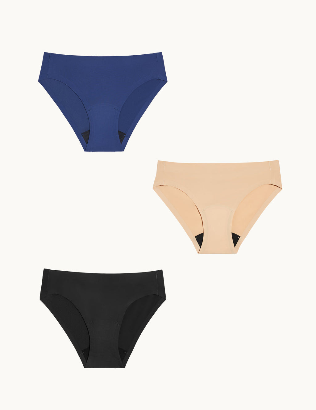 Teen Light Leakproof No-Show Bikini 3-Pack