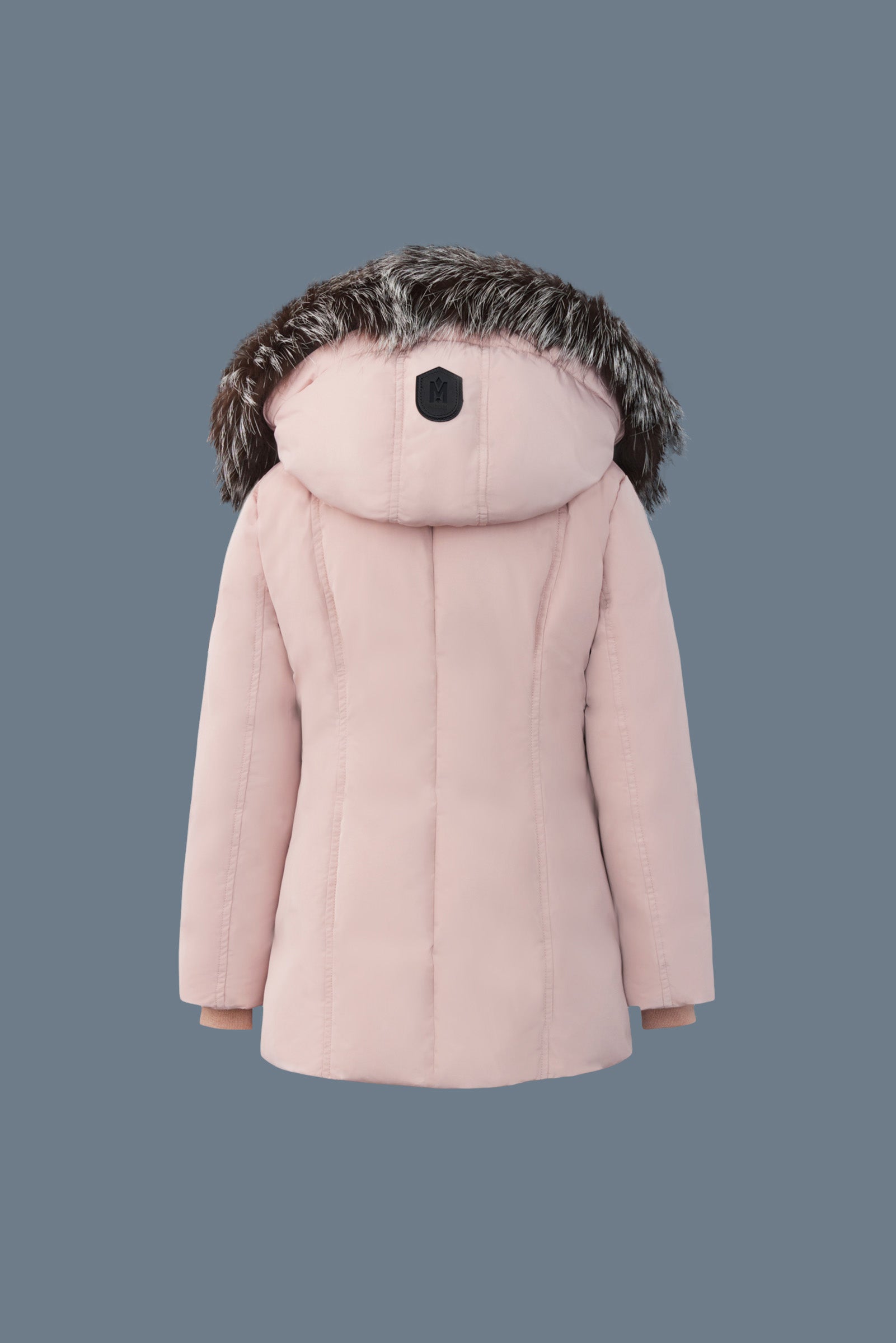LEELEE Manteau en duvet avec col amovible en renard argenté Signature Mackage pour tout-petits (2-6 ans)