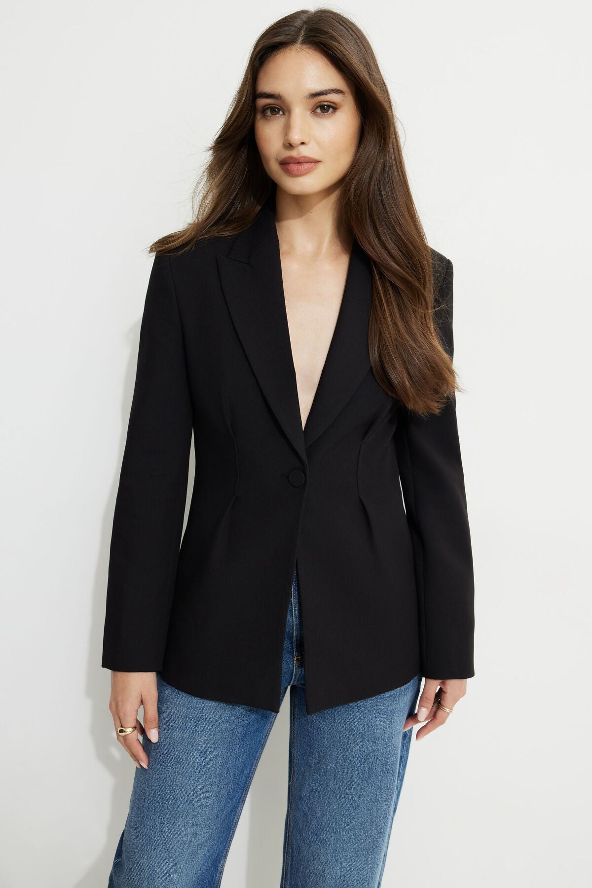Fitted Single Button Blazer