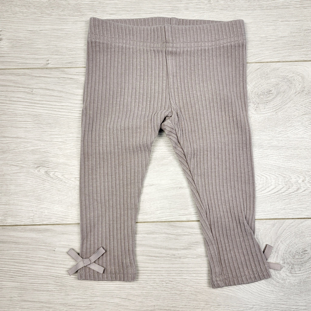 ECRS34 - Legging côtelé gris. Taille 3-6 mois