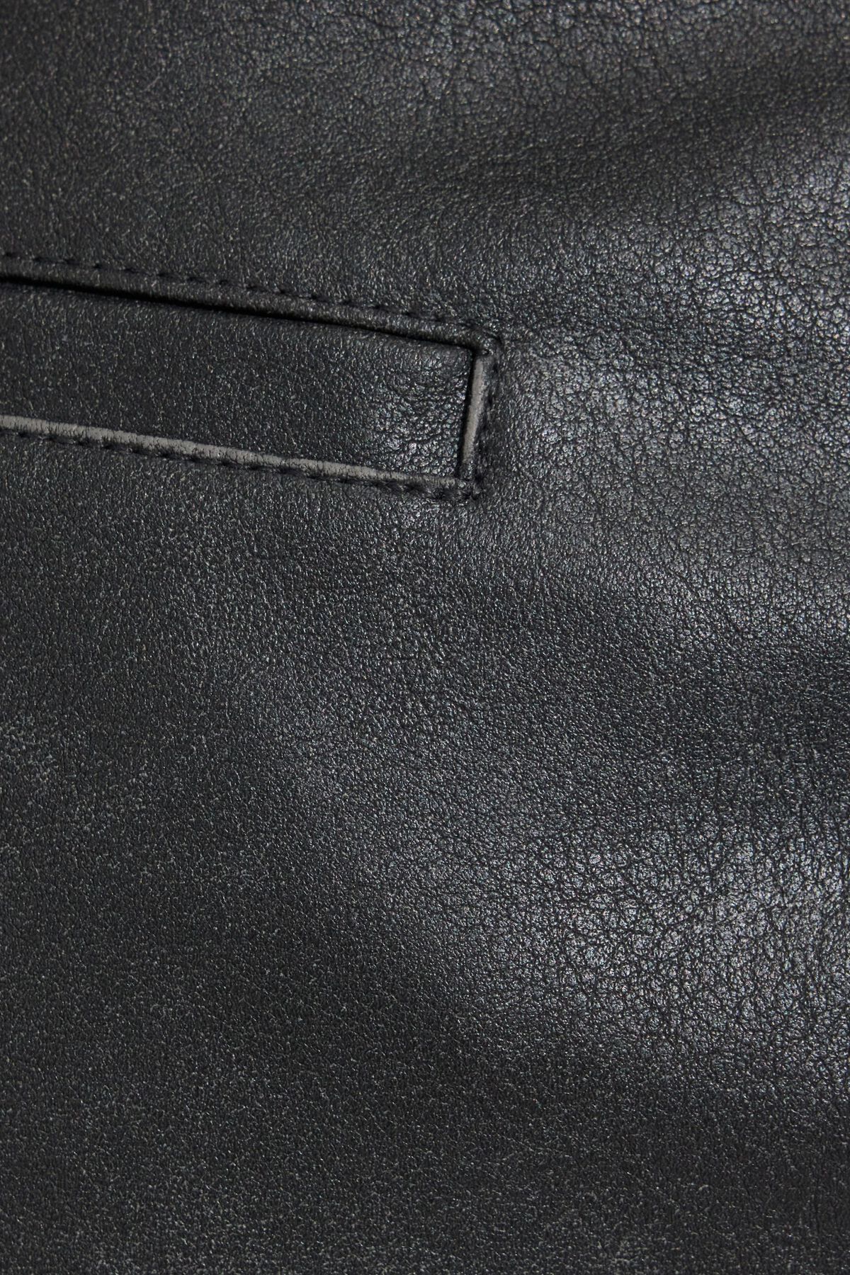 Jupe-short micro en similicuir Brynn
