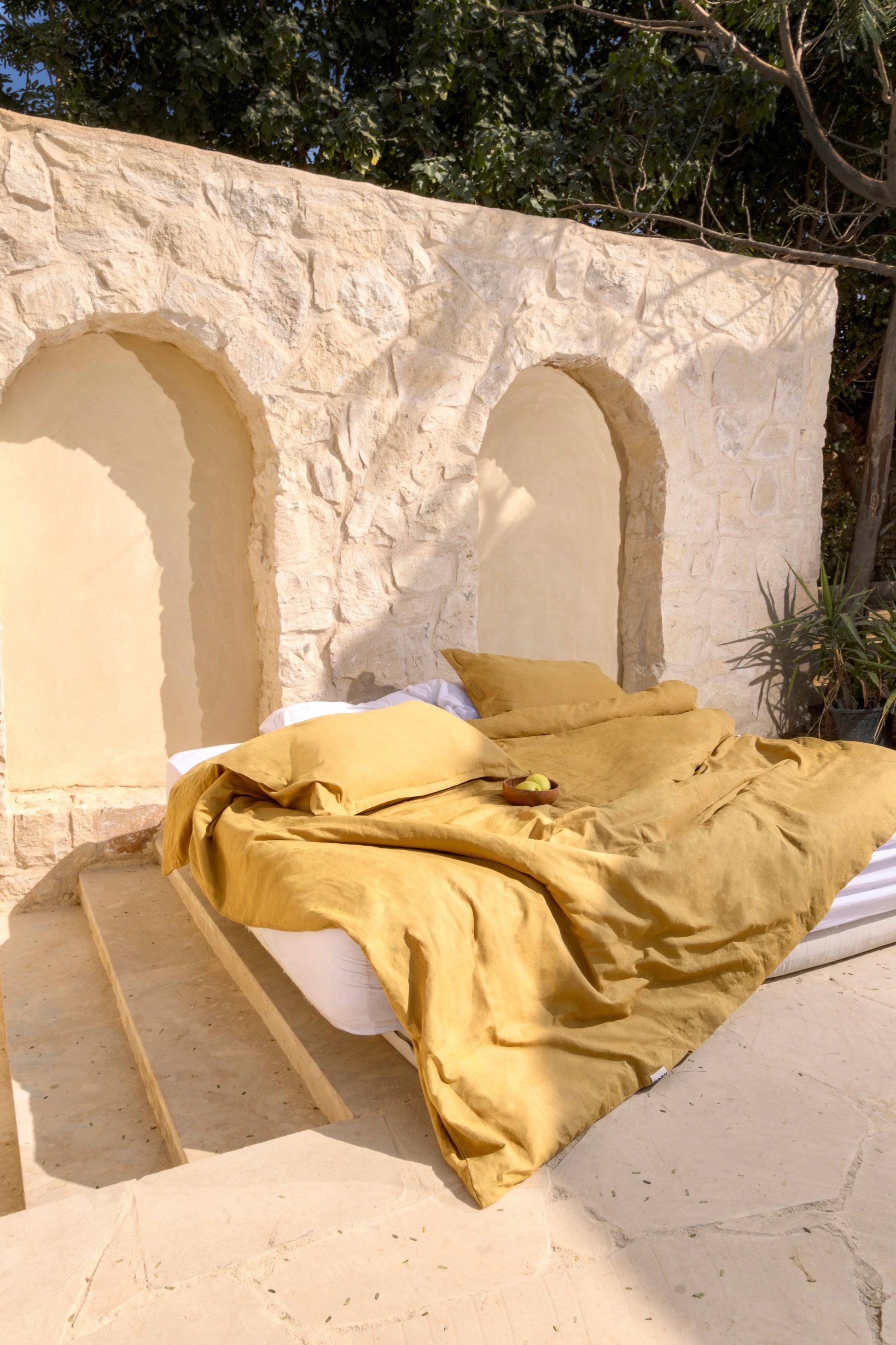 Linen Duvet Cover and Pillow Sham Set