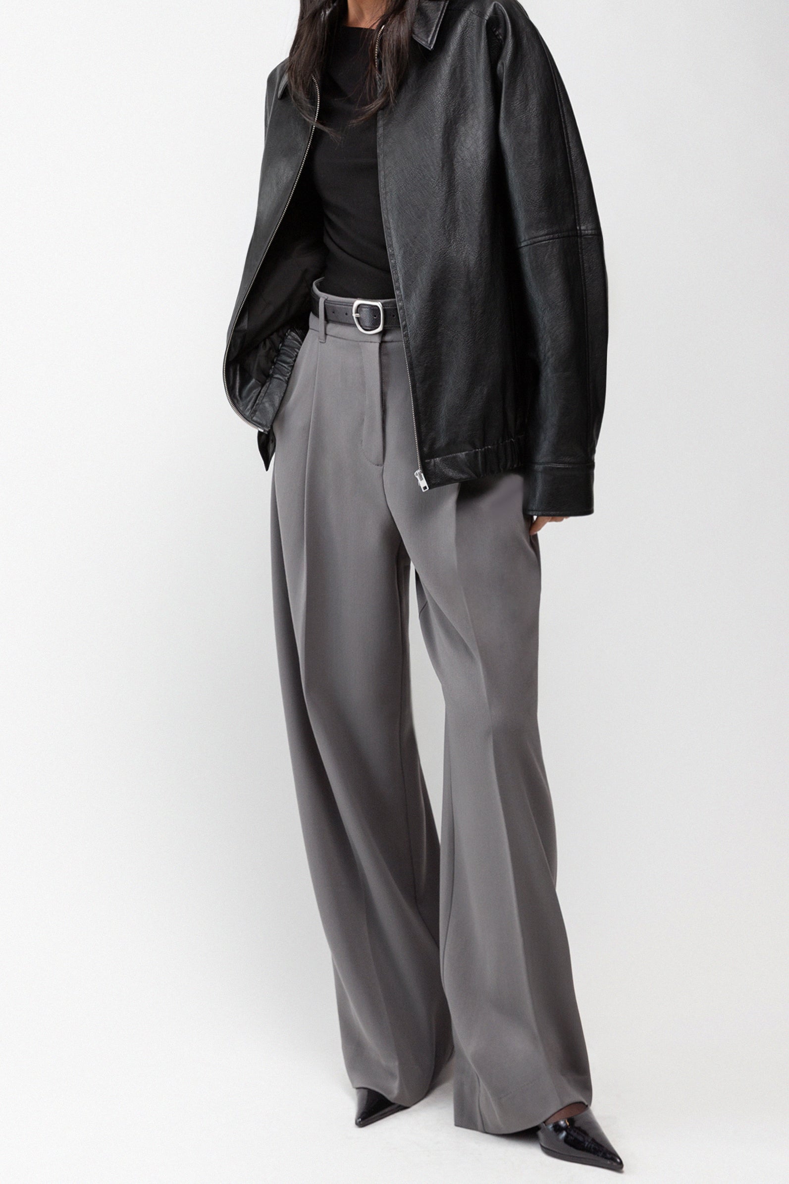 PANTALON À JAMBES LARGES
