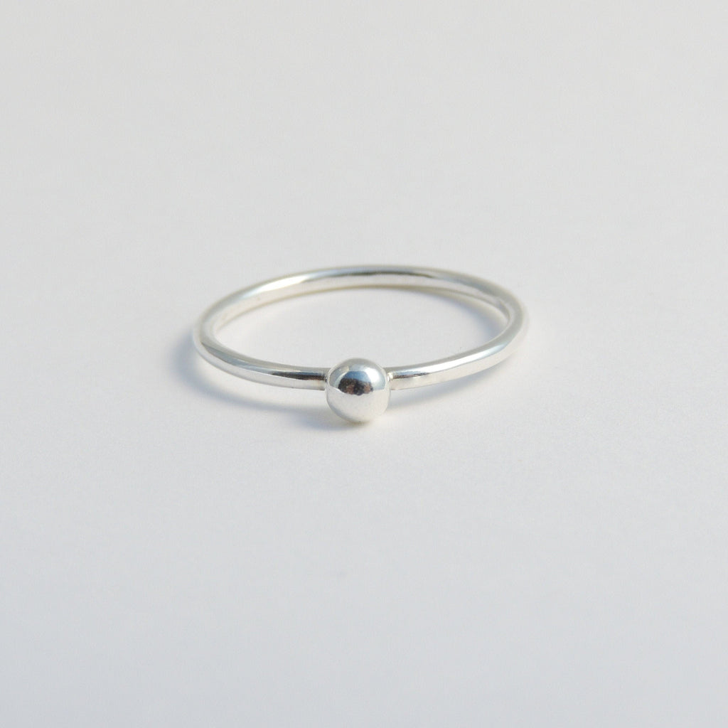 Bague empilable en argent sterling avec boules
