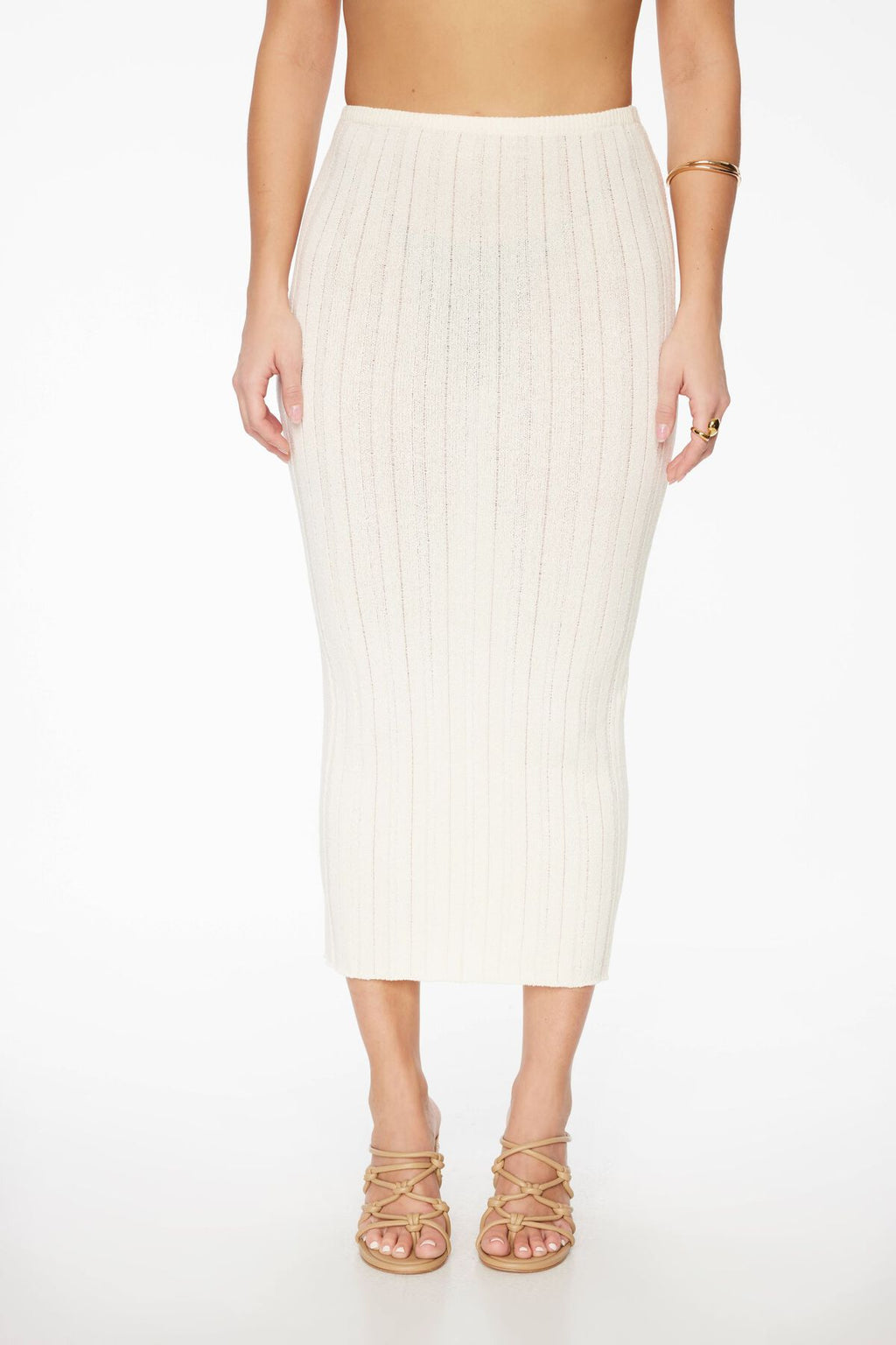 Ribbed Bodycon Maxi Skirt