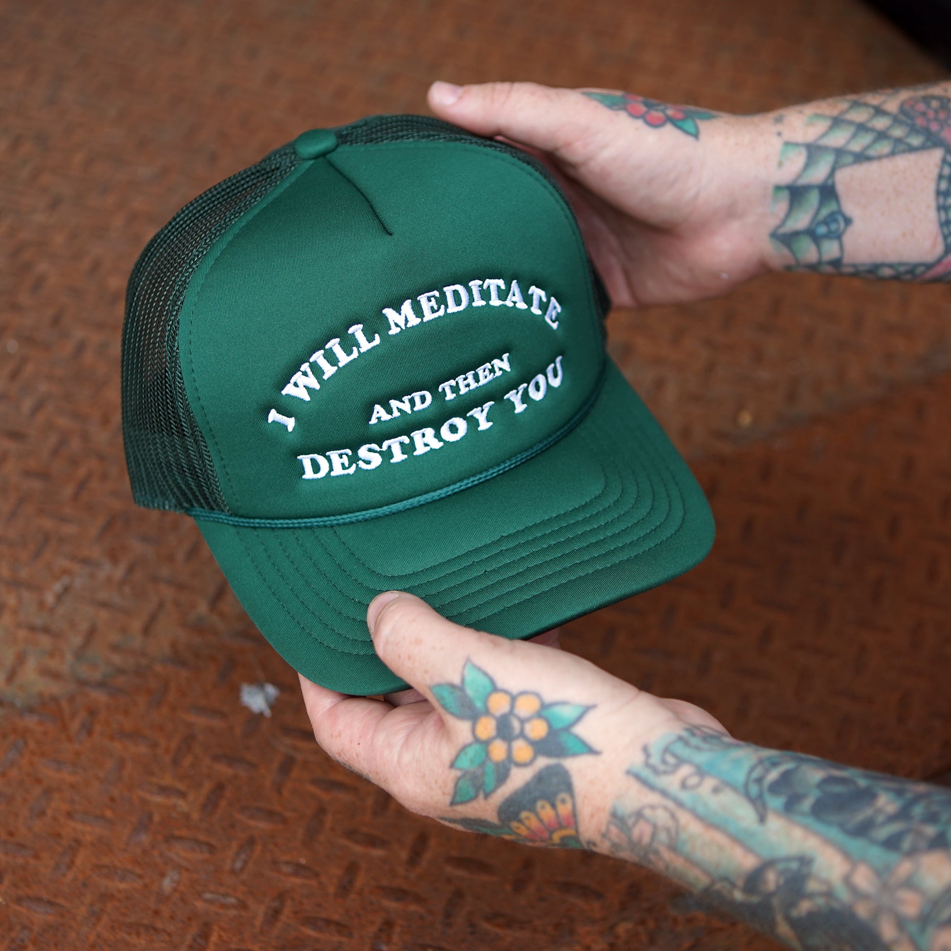 Casquette de camionneur en mousse Yoga Flame