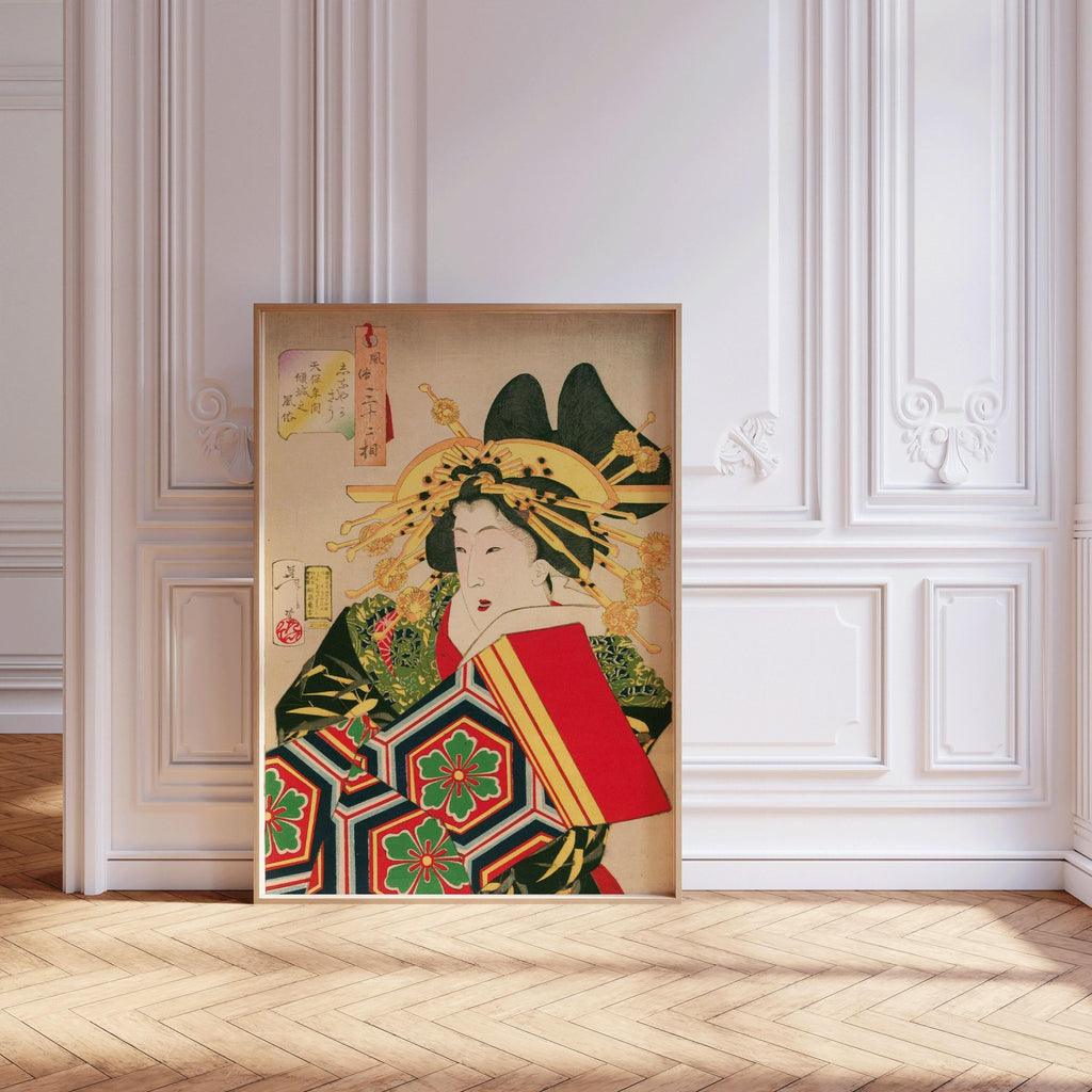 Estampe giclée de Yoshitoshi Geisha : Art vintage japonais sur bois