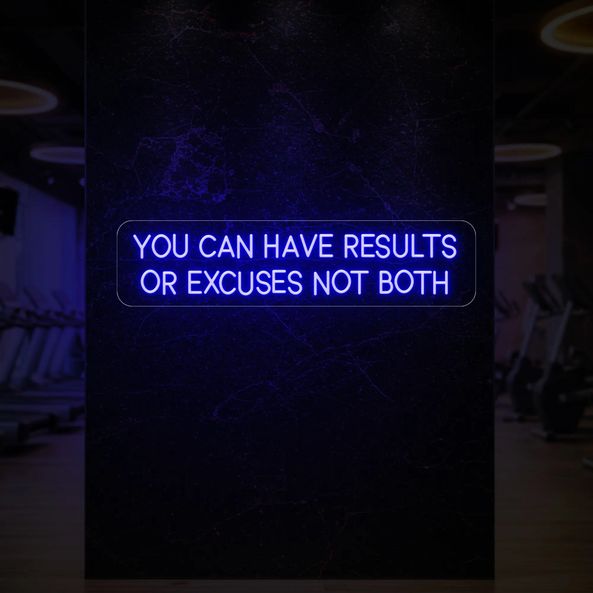 Vous pouvez avoir des résultats ou des excuses, mais pas les deux. Enseigne lumineuse