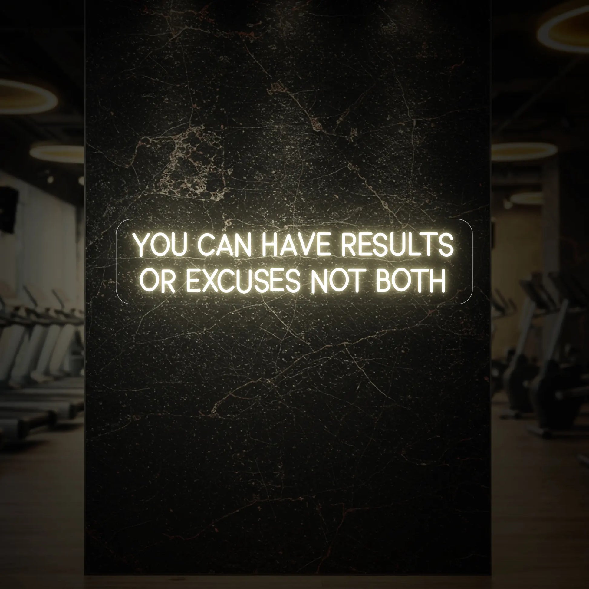 Vous pouvez avoir des résultats ou des excuses, mais pas les deux. Enseigne lumineuse